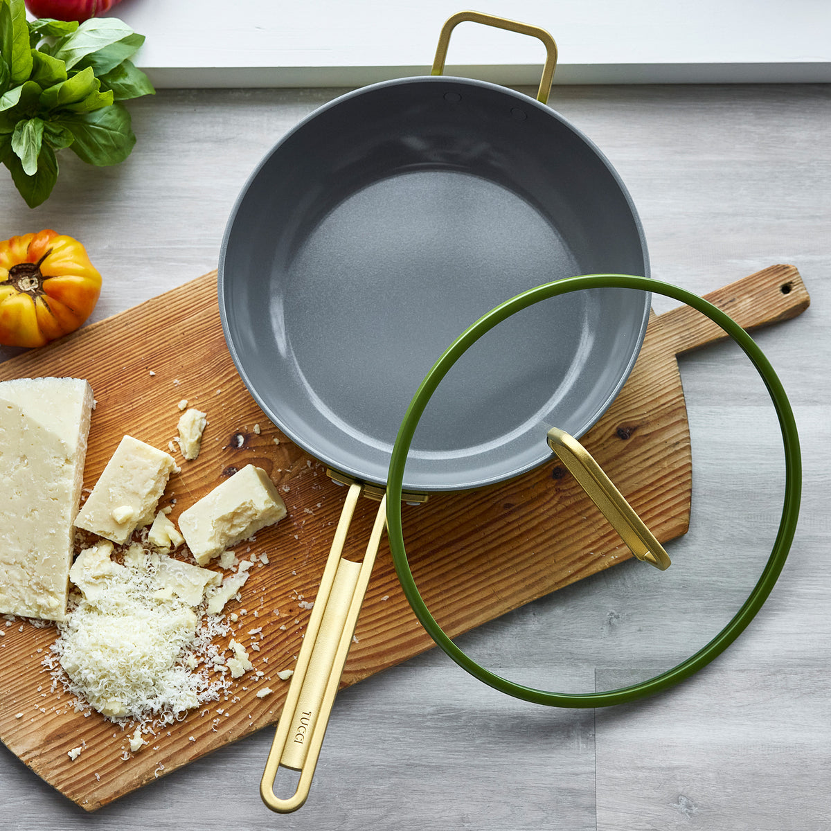 Stanley Tucci™ Ceramic Nonstick 4.5-Quart Stanley Pan Jr. | Tuscan Olive - Image 6