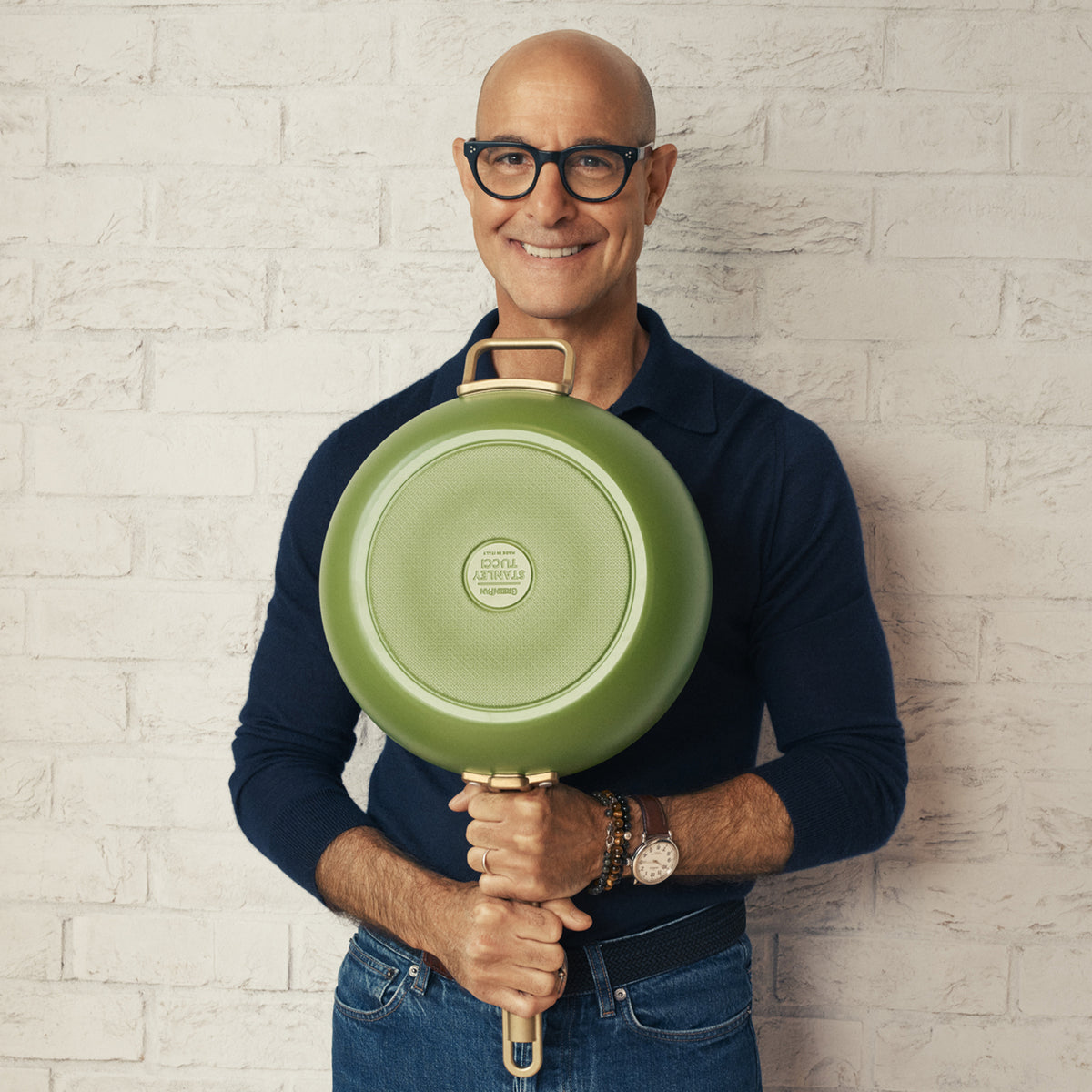 Stanley Tucci™ Ceramic Nonstick 4.5-Quart Stanley Pan Jr. | Tuscan Olive - Image 2