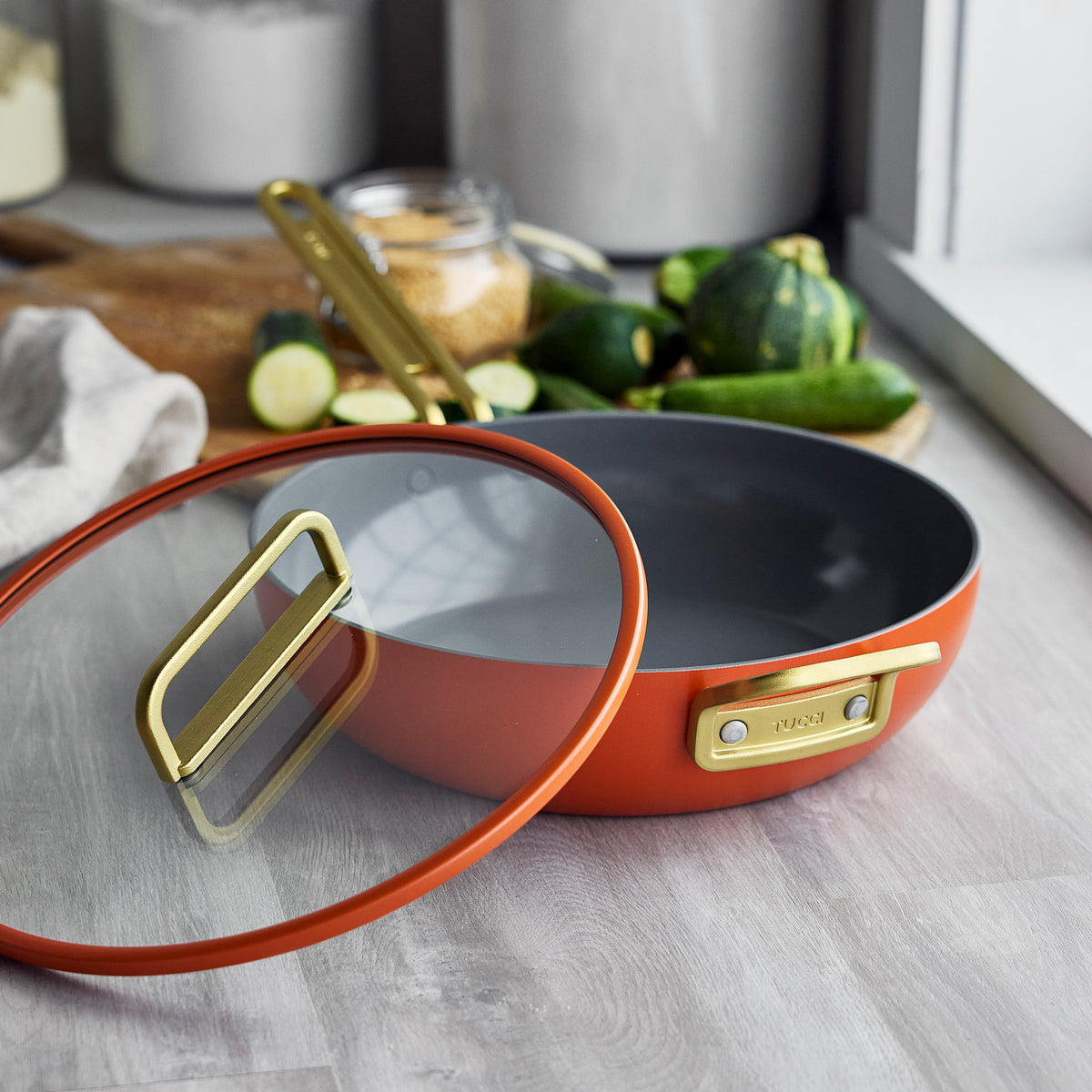 Stanley Tucci™ Ceramic Nonstick 4.5-Quart Stanley Pan Jr. | Amalfi Sunset - Image 4