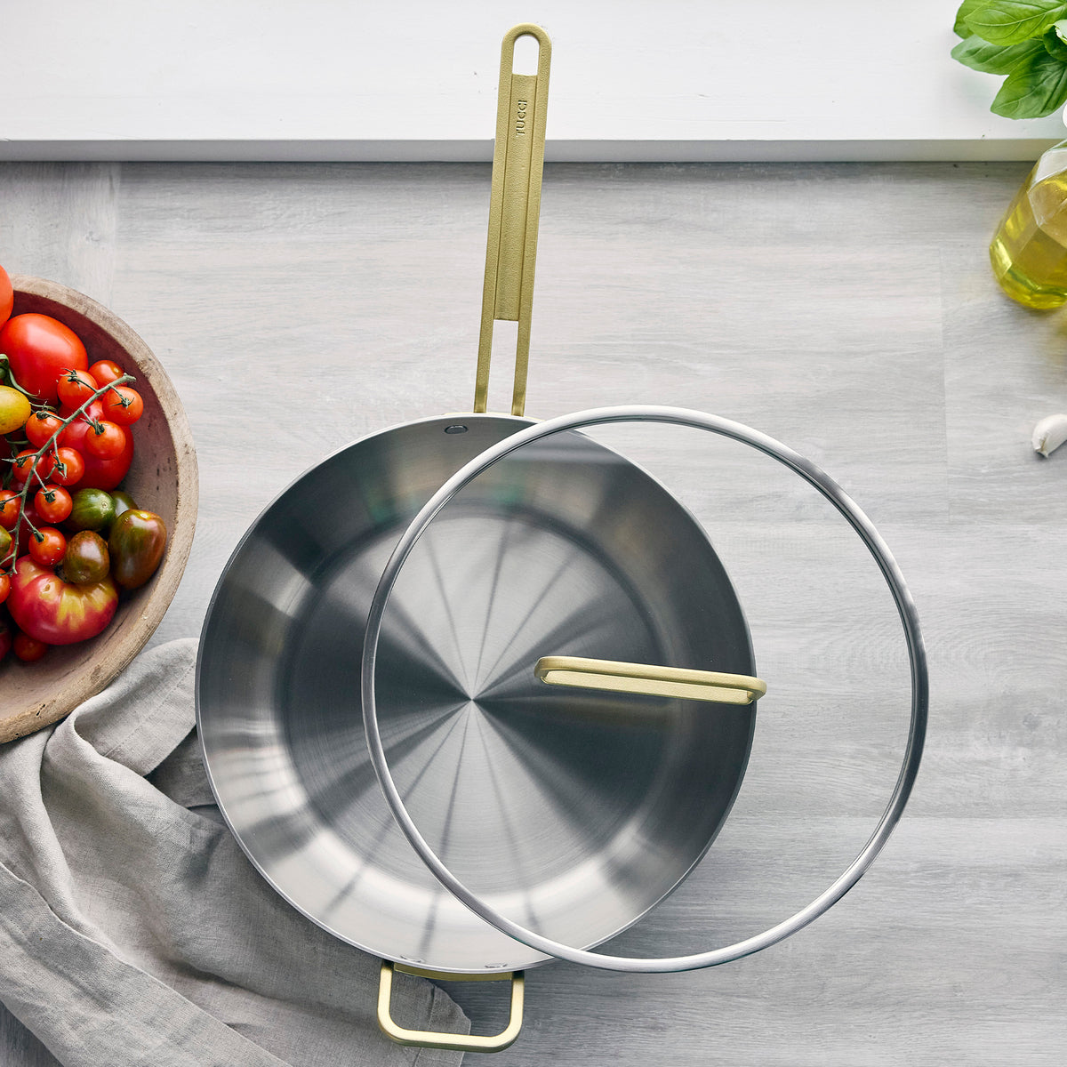 Stanley Tucci™ Uncoated Stainless Steel 6.5-Quart Stanley Pan with Lid - Image 5