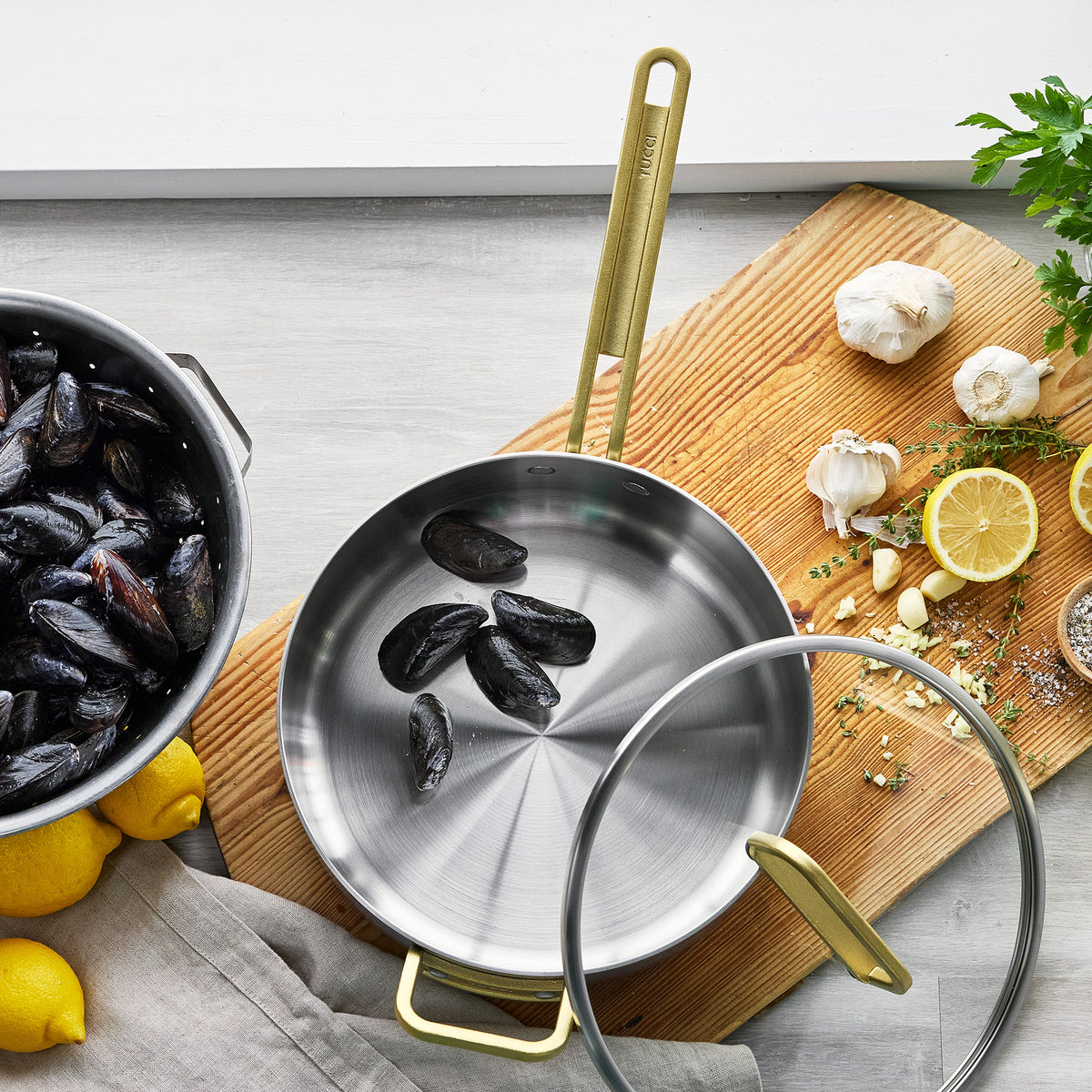 Stanley Tucci™ Uncoated Stainless Steel 4-Quart Sauté Pan with Lid - Image 8