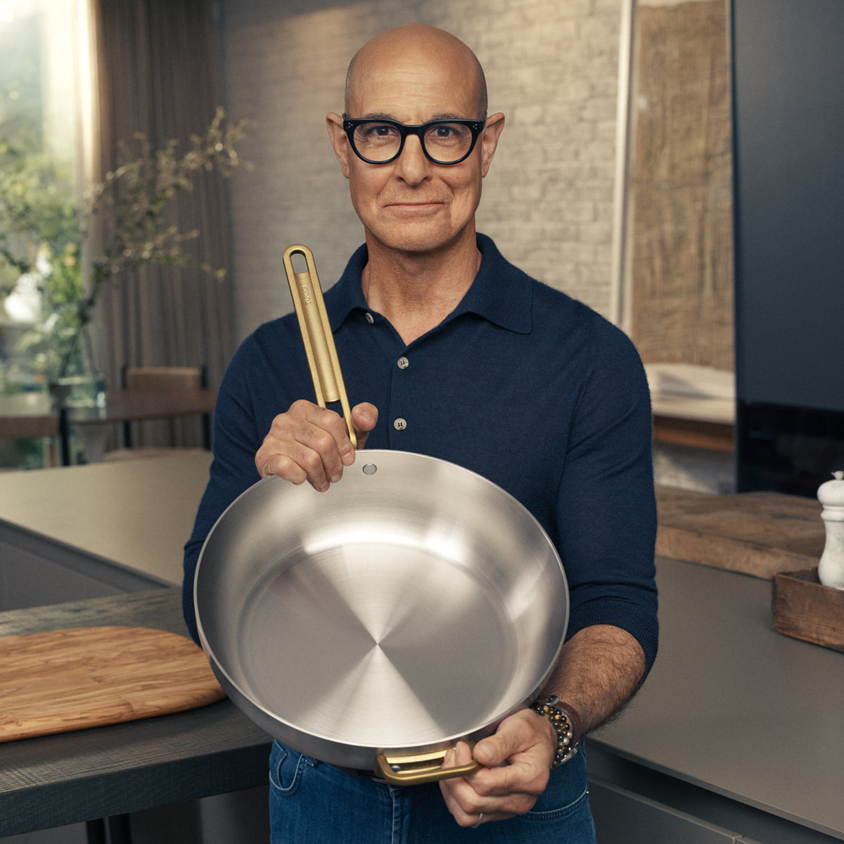 Stanley Tucci™ Uncoated Stainless Steel 6.5-Quart Stanley Pan with Lid - Image 2