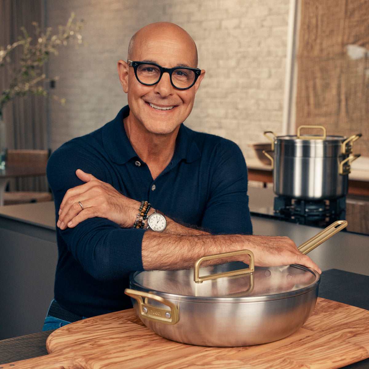 Stanley Tucci™ Uncoated Stainless Steel 6.5-Quart Stanley Pan with Lid - Image 13