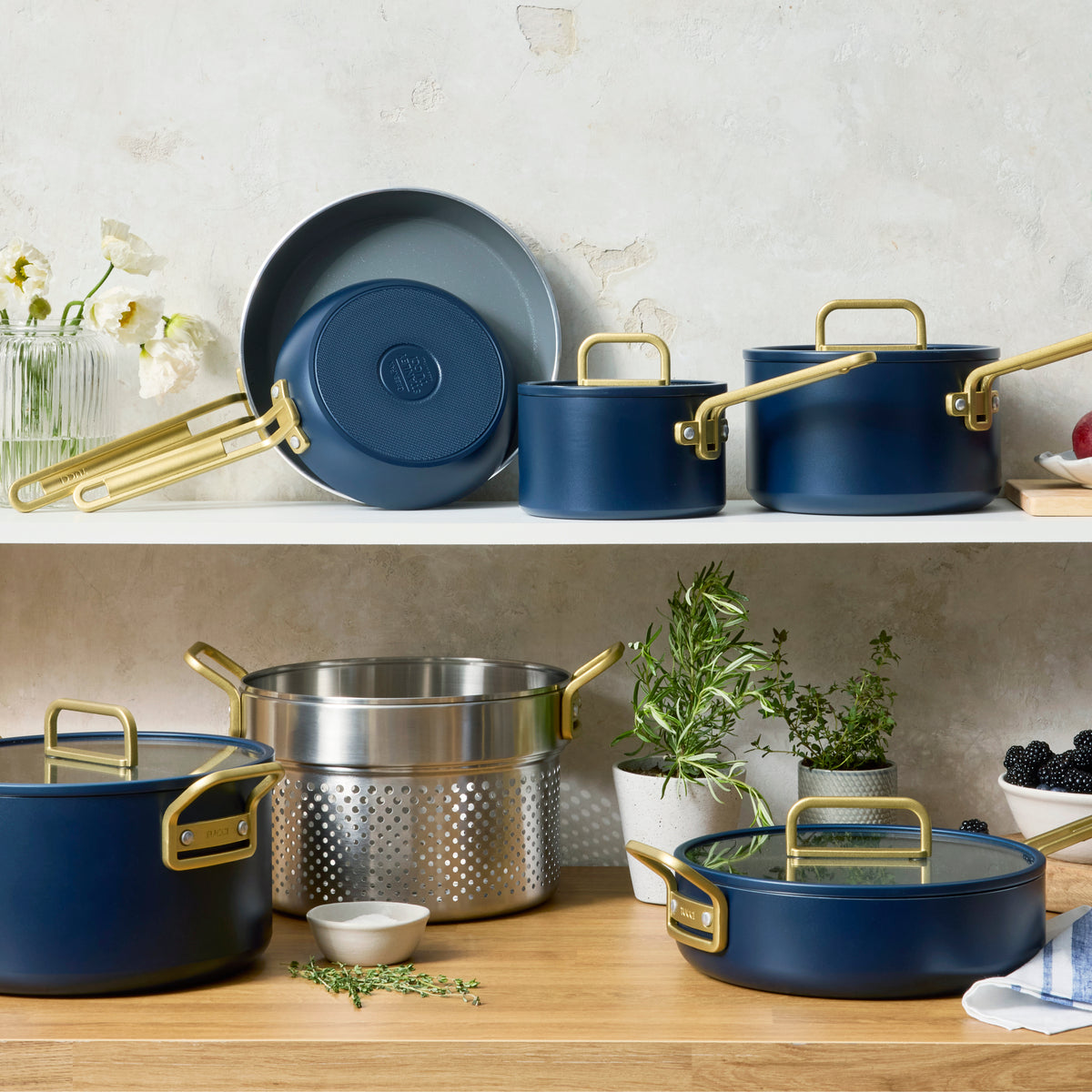 Stanley Tucci™ Ceramic Nonstick 12 Frypan with Lid | Marino Blue - Image 8
