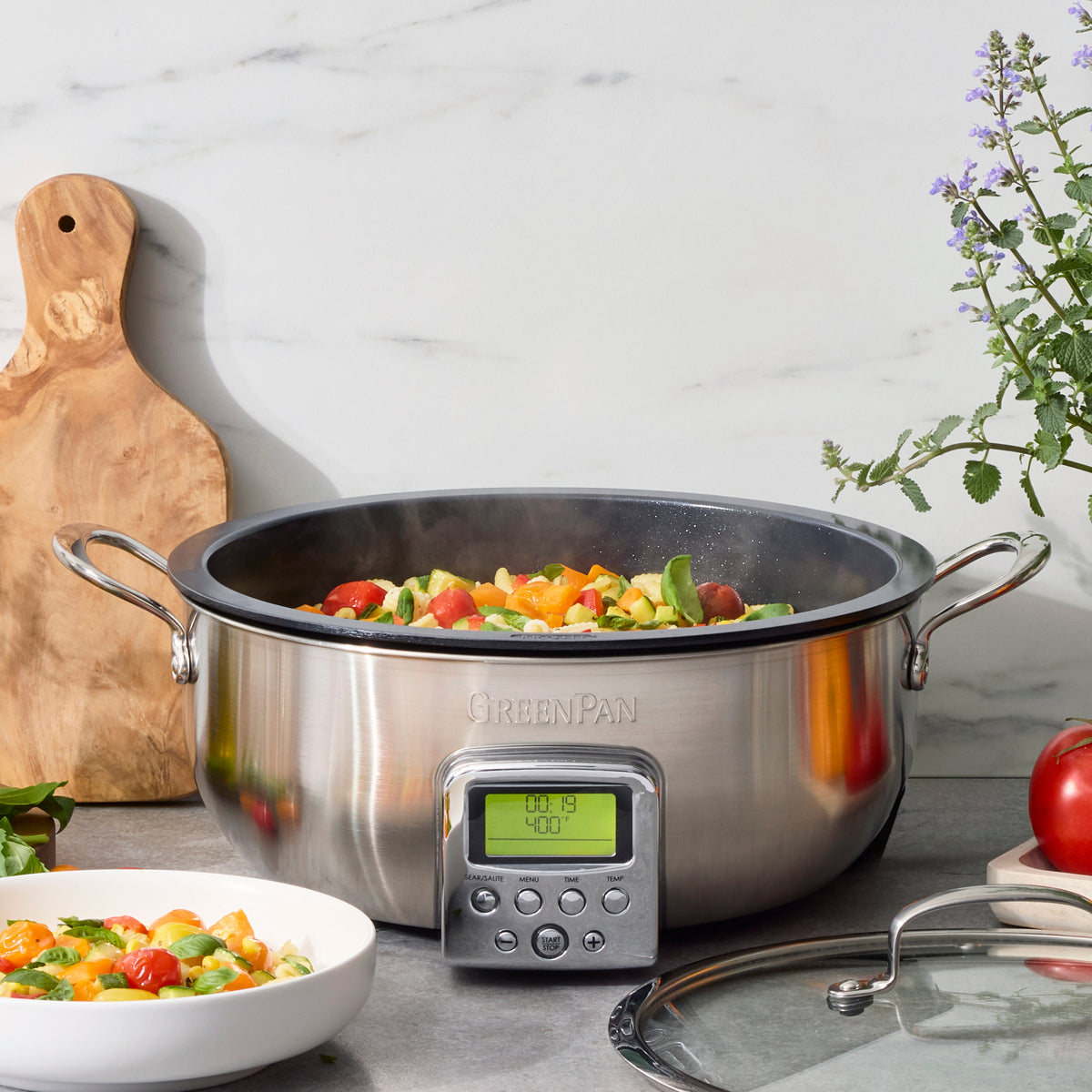 Multifunction Deep Electric Skillet | Premiere Stainless Steel - Image 3