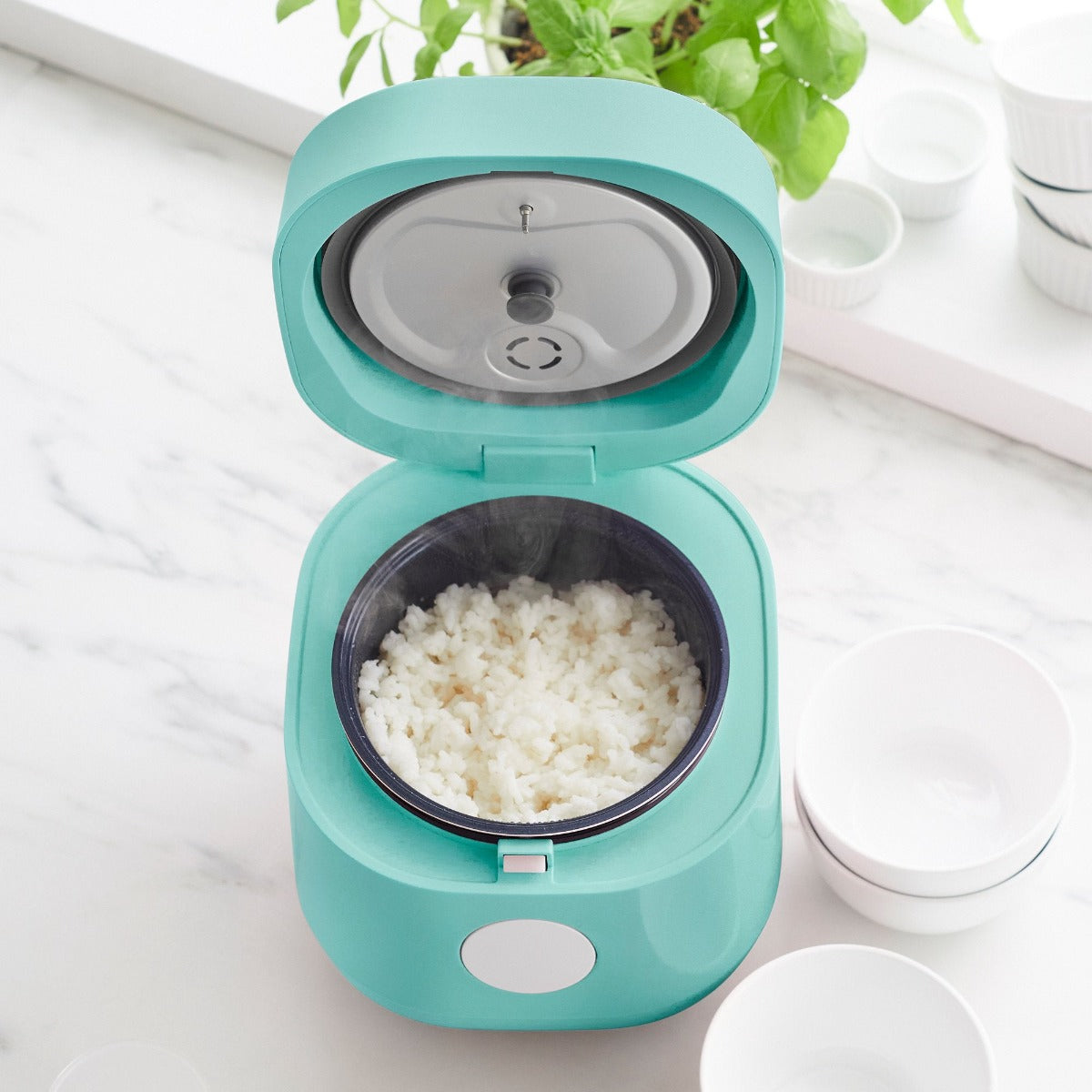 GreenLife 4-Cup Rice & Grains Cooker | Turquoise - Image 3