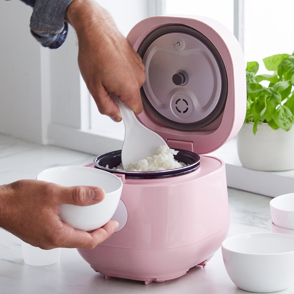 GreenLife 4-Cup Rice & Grains Cooker | Pink - Image 5