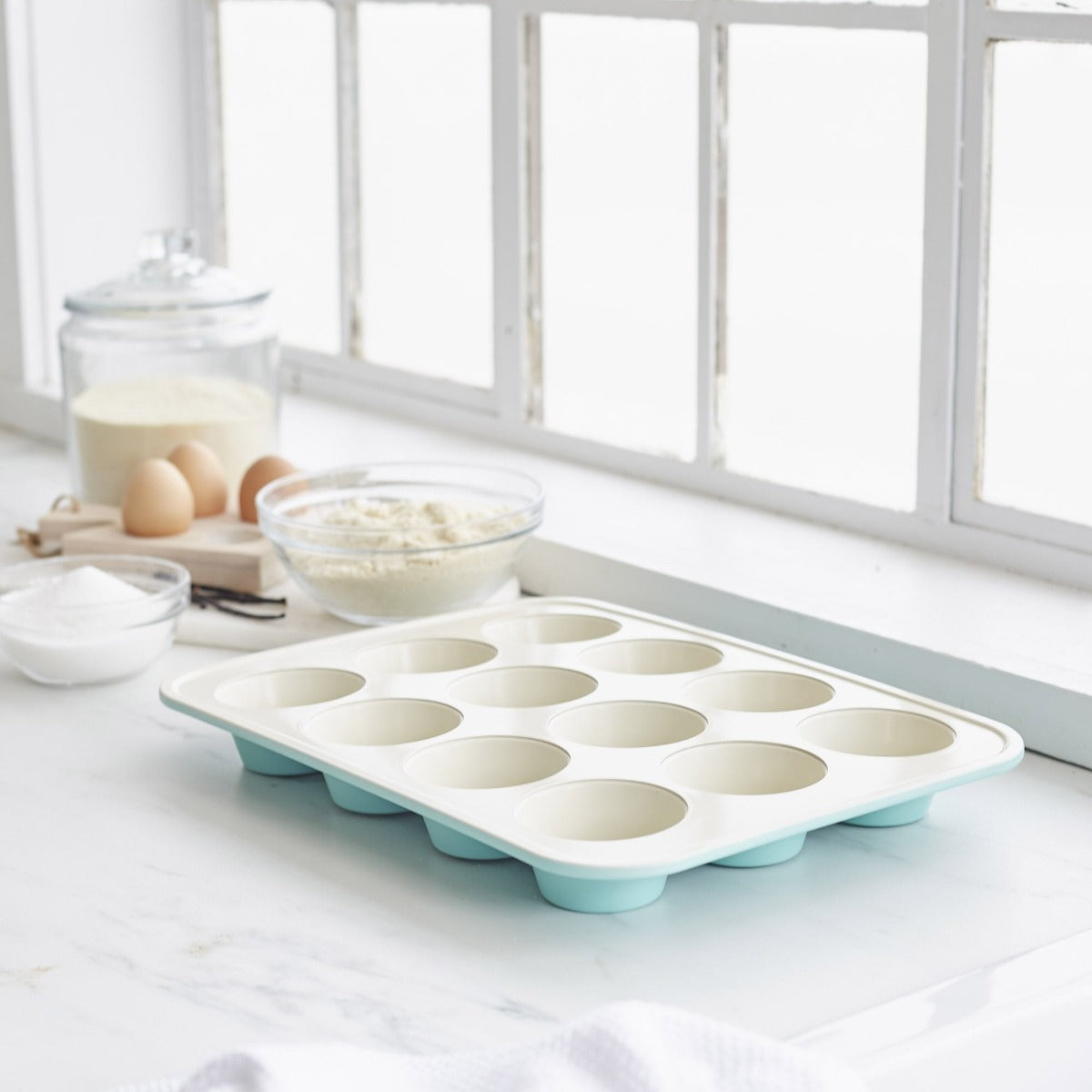 GreenLife Ceramic Nonstick Muffin Pan | Turquoise - Image 2
