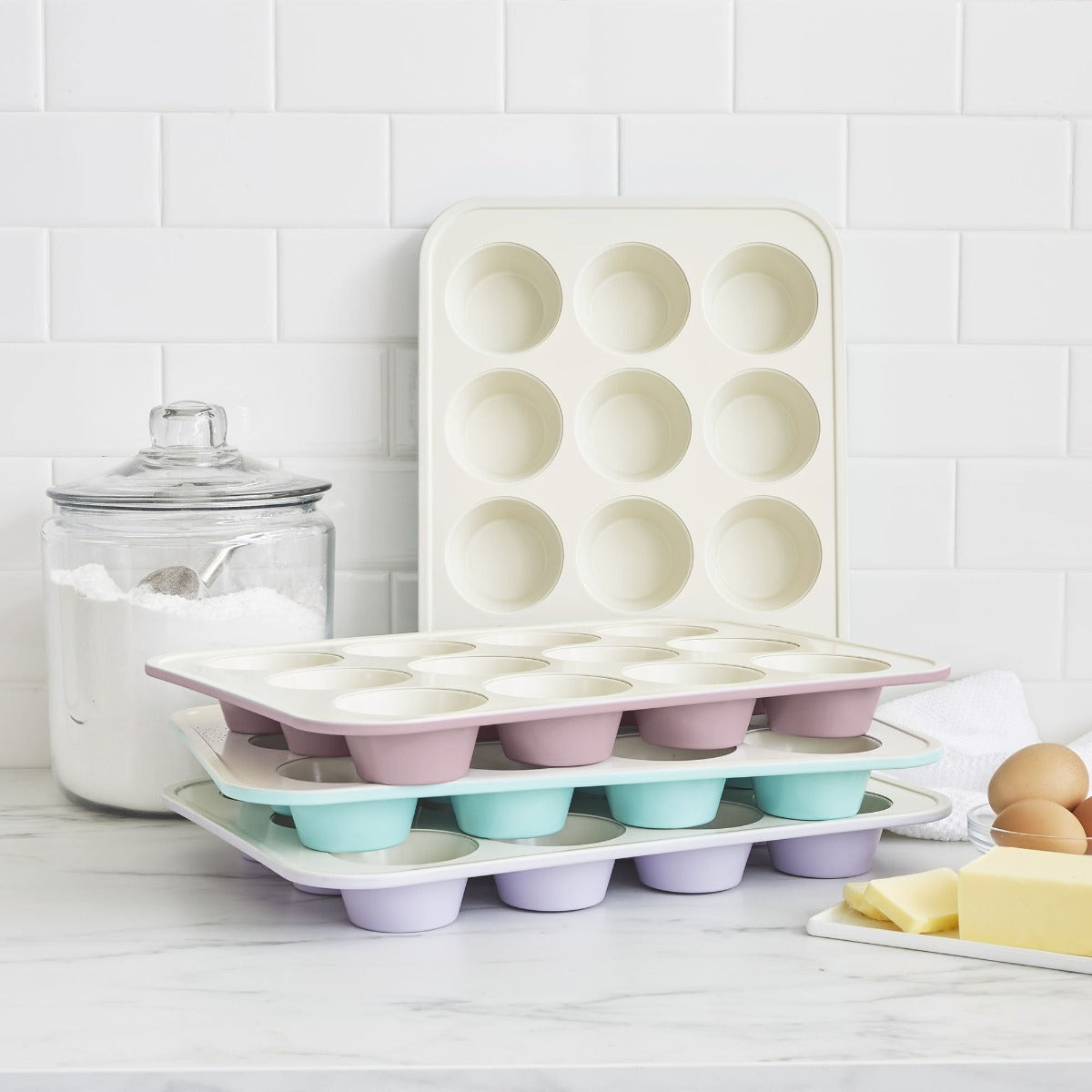 GreenLife Ceramic Nonstick Muffin Pan | Pink - Image 5
