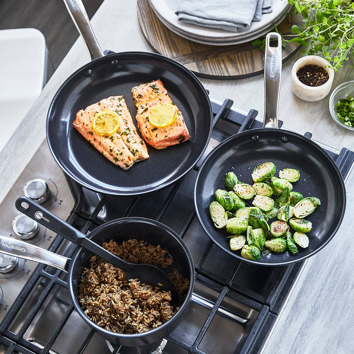 Chatham Black Ceramic Nonstick 5-Piece Cookware Set - Image 3