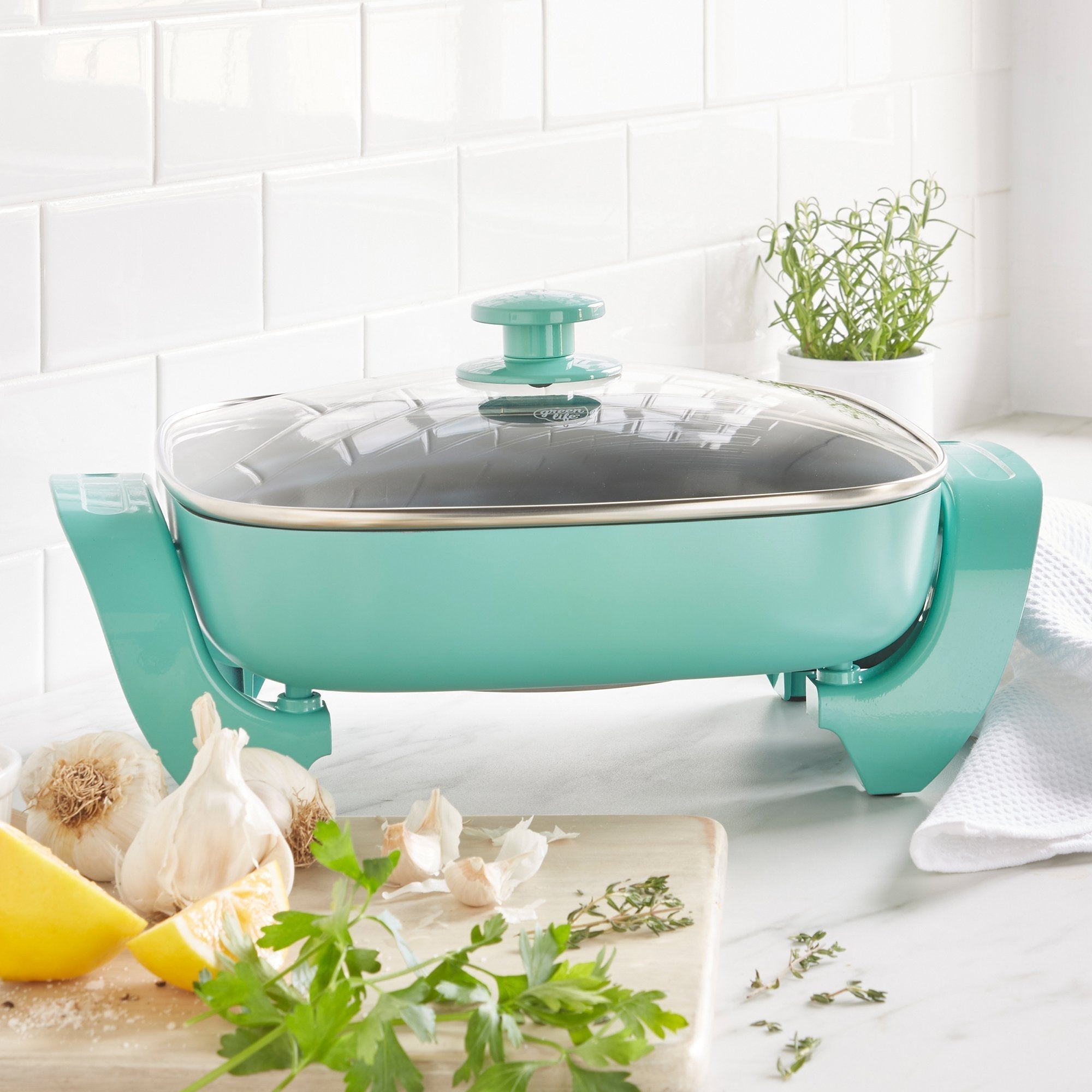 GreenLife Electric Skillet | Turquoise - Image 2