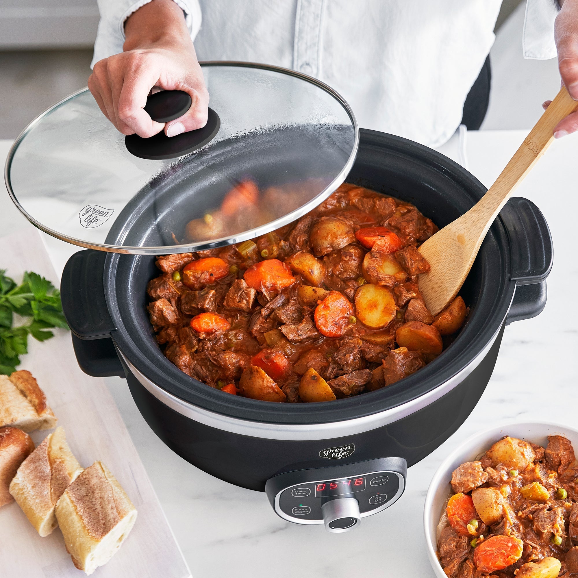 GreenLife Healthy 6-Quart Slow Cooker | Black - Image 6