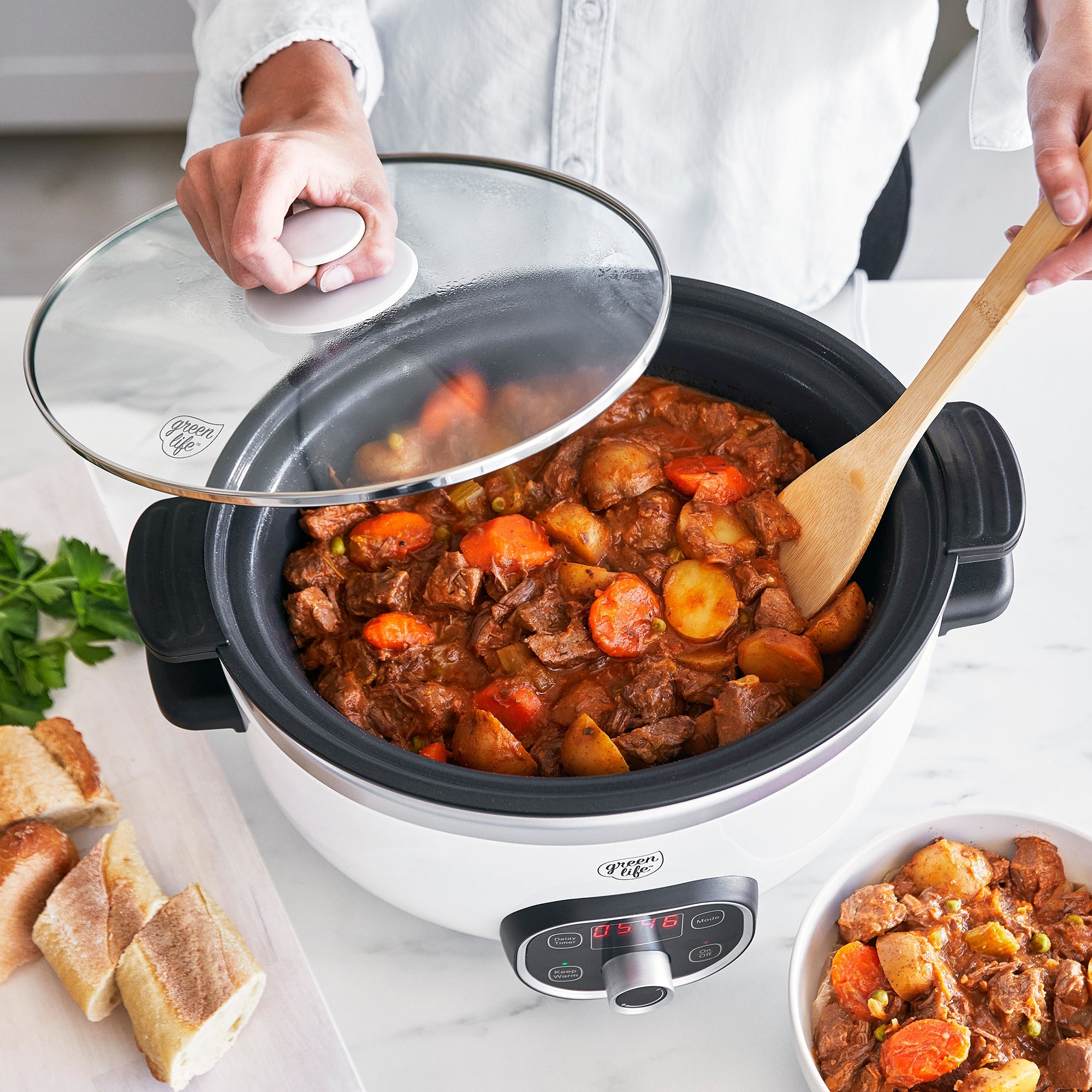 GreenLife Healthy 6-Quart Slow Cooker | White - Image 6