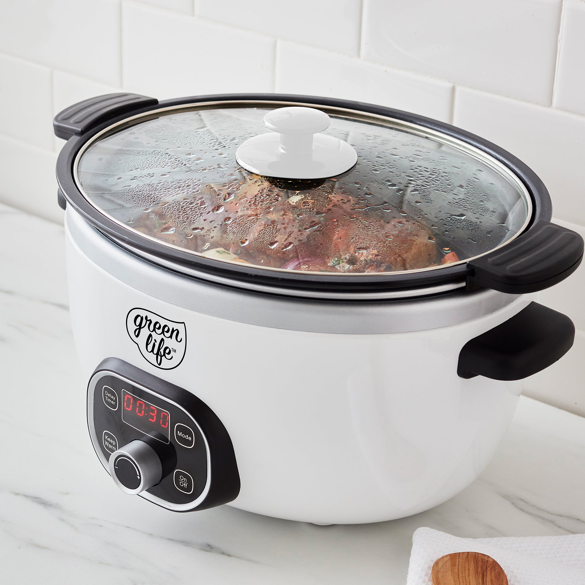 GreenLife Healthy 6-Quart Slow Cooker | White - Image 3