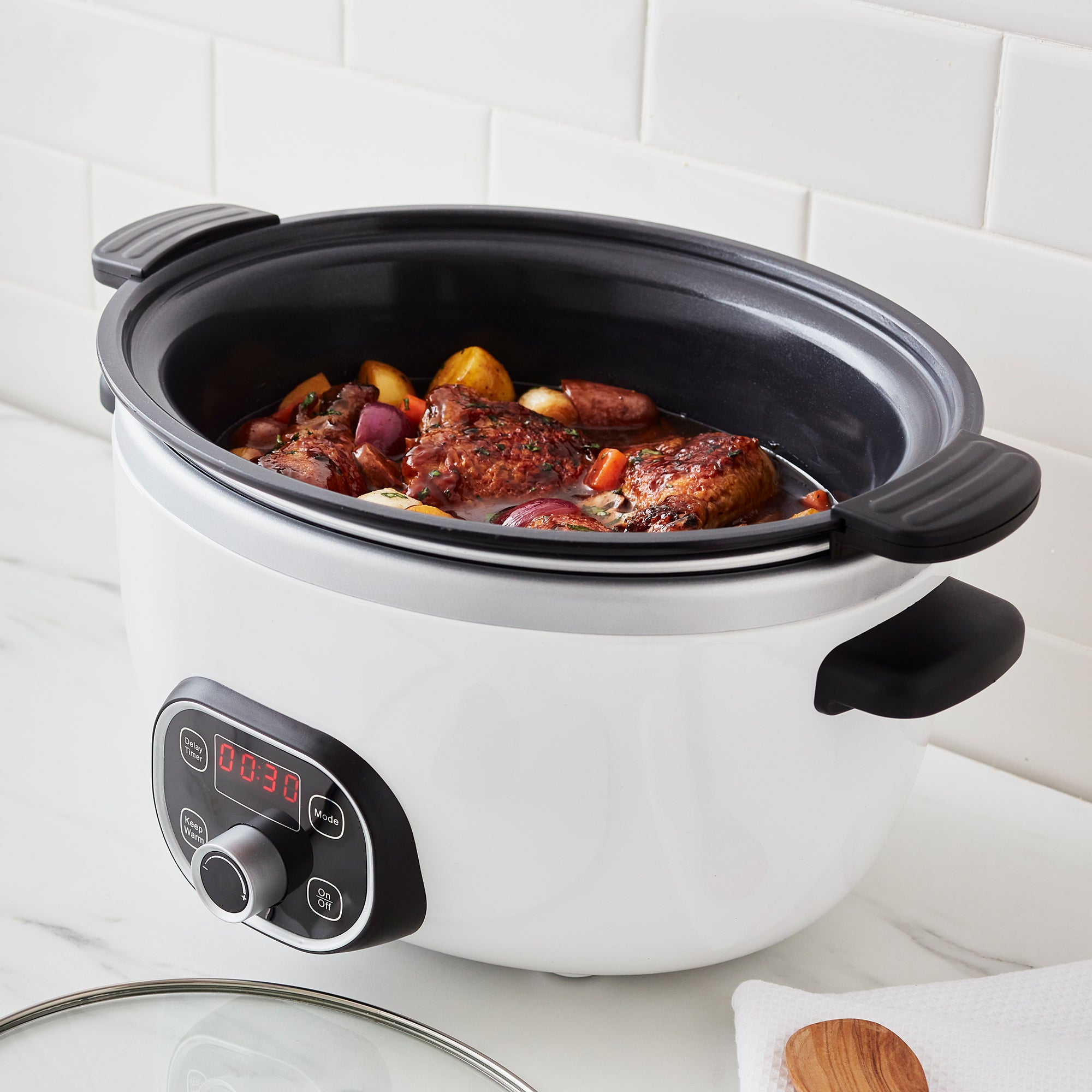GreenLife Healthy 6-Quart Slow Cooker | White - Image 4