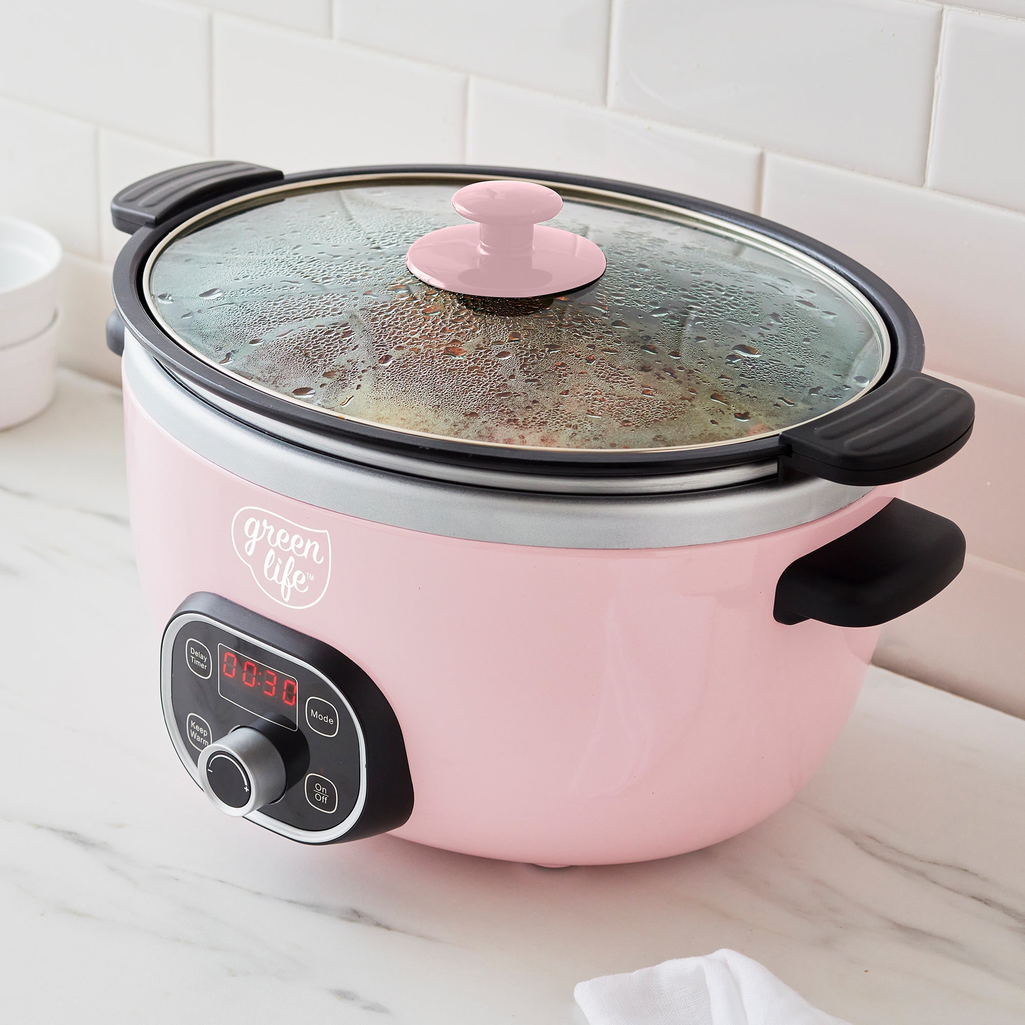 GreenLife Healthy 6-Quart Slow Cooker | Pink - Image 3