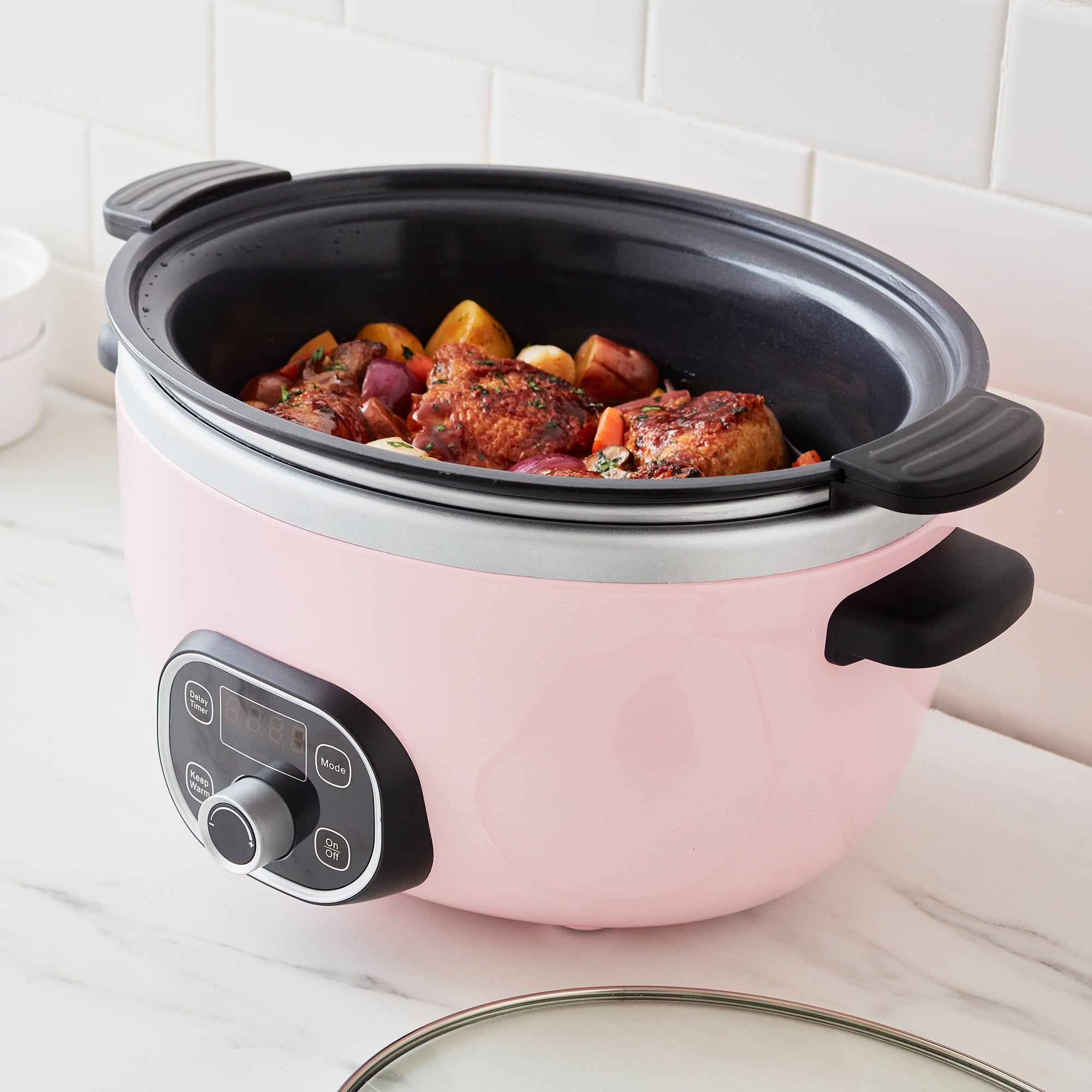 GreenLife Healthy 6-Quart Slow Cooker | Pink - Image 4