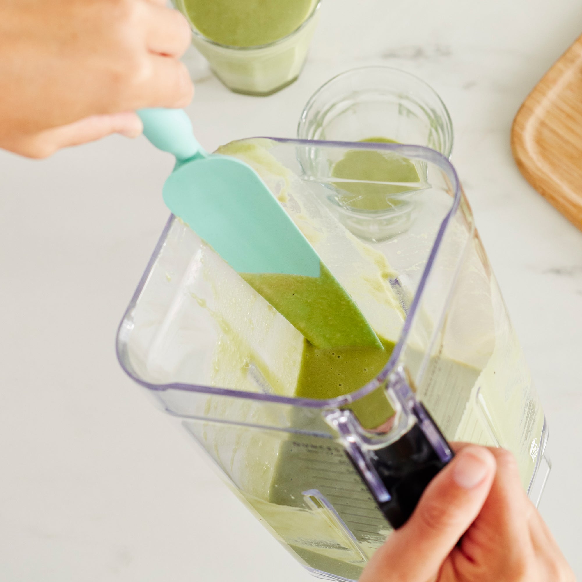 GreenLife Easy Reach Silicone Spatula. 2-Piece Set | Turquoise - Image 3