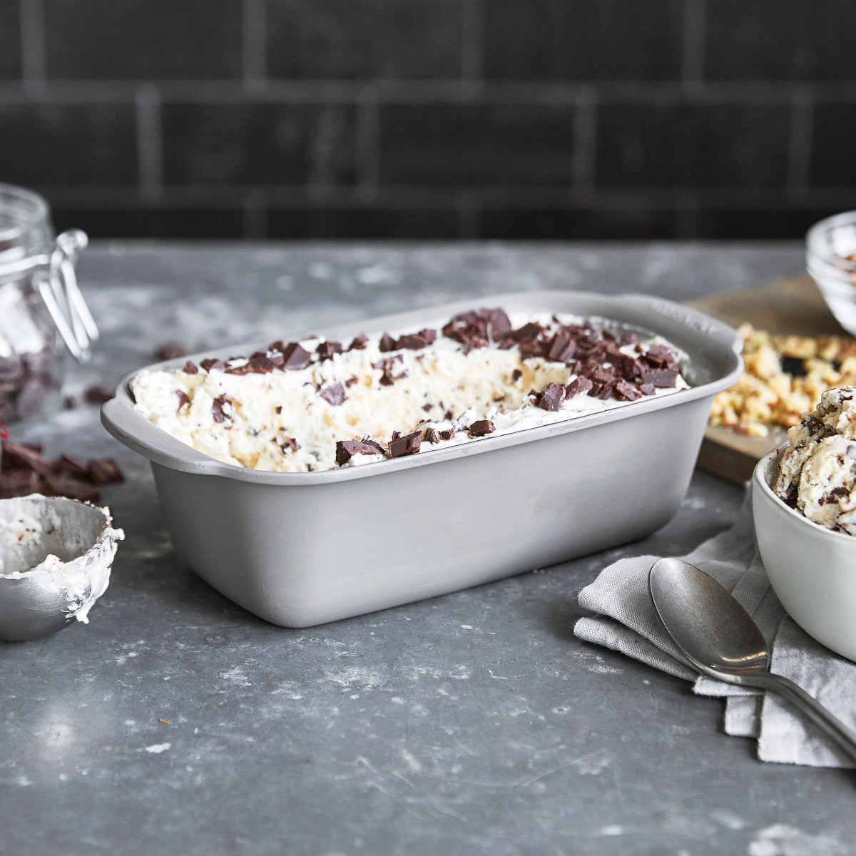 Premiere Ovenware Ceramic Nonstick 1 lb. Loaf Pan | Gray - Image 9