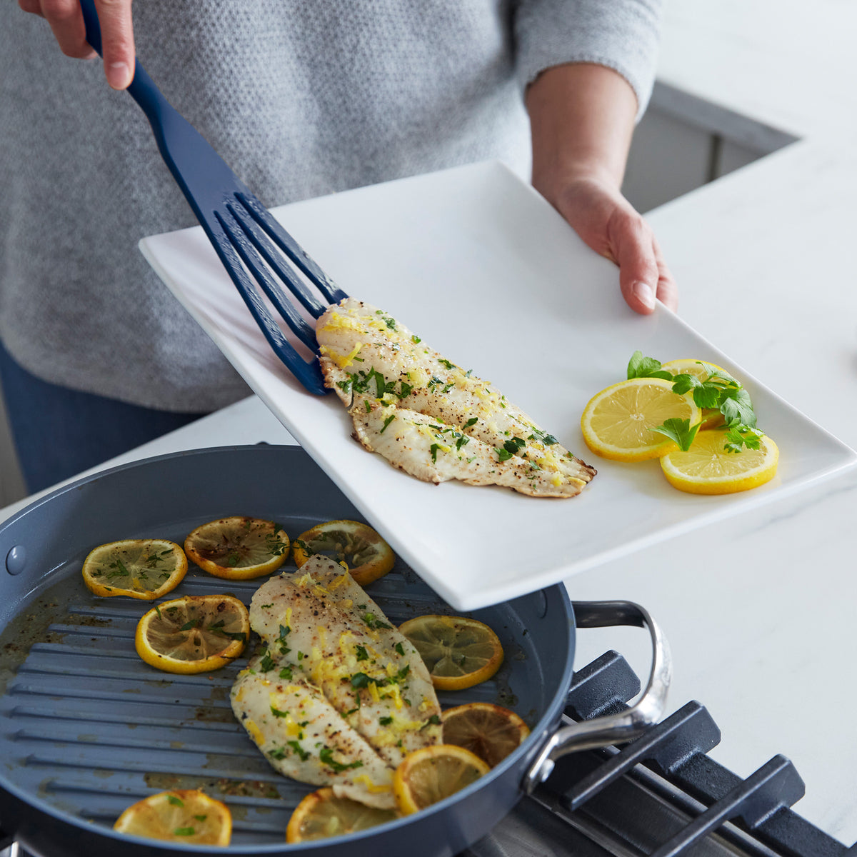 Platinum Silicone Tools 5-Piece Utensil Set | Navy - Image 3