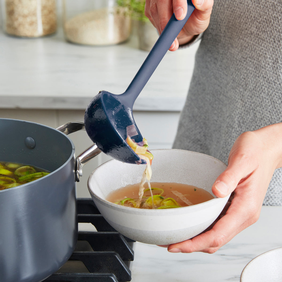 Platinum Silicone Tools 7-Piece Utensil Set | Navy - Image 5