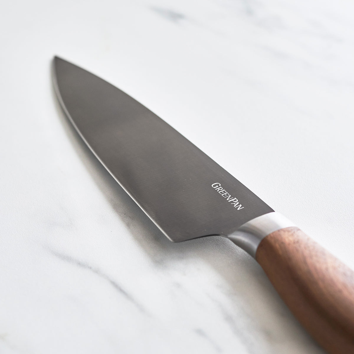Premiere Titanium Cutlery 8 Chef's Knife with Walnut Handle - Image 3