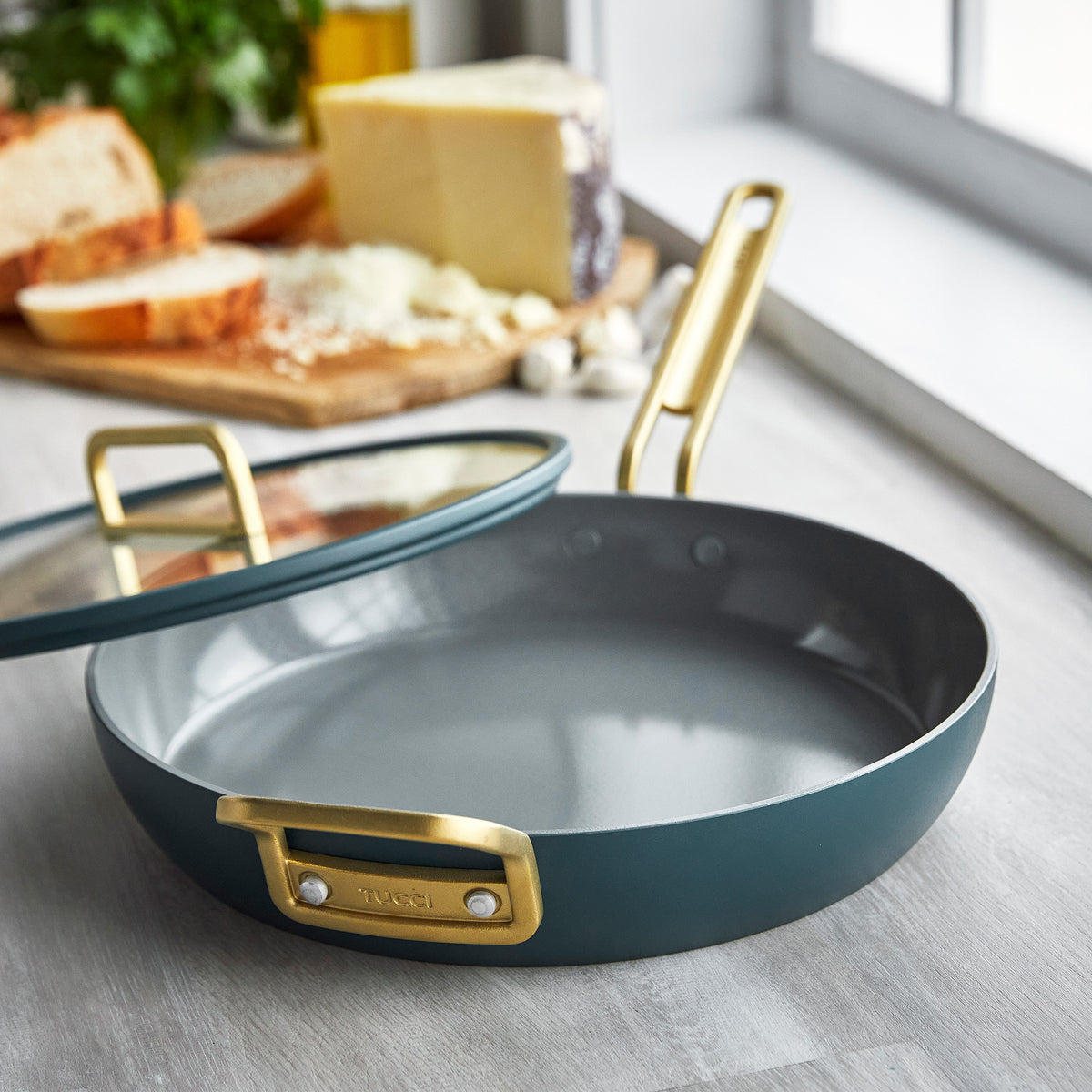 Stanley Tucci™ Ceramic Nonstick 4-Piece Frypan Set | Venetian Teal - Image 4