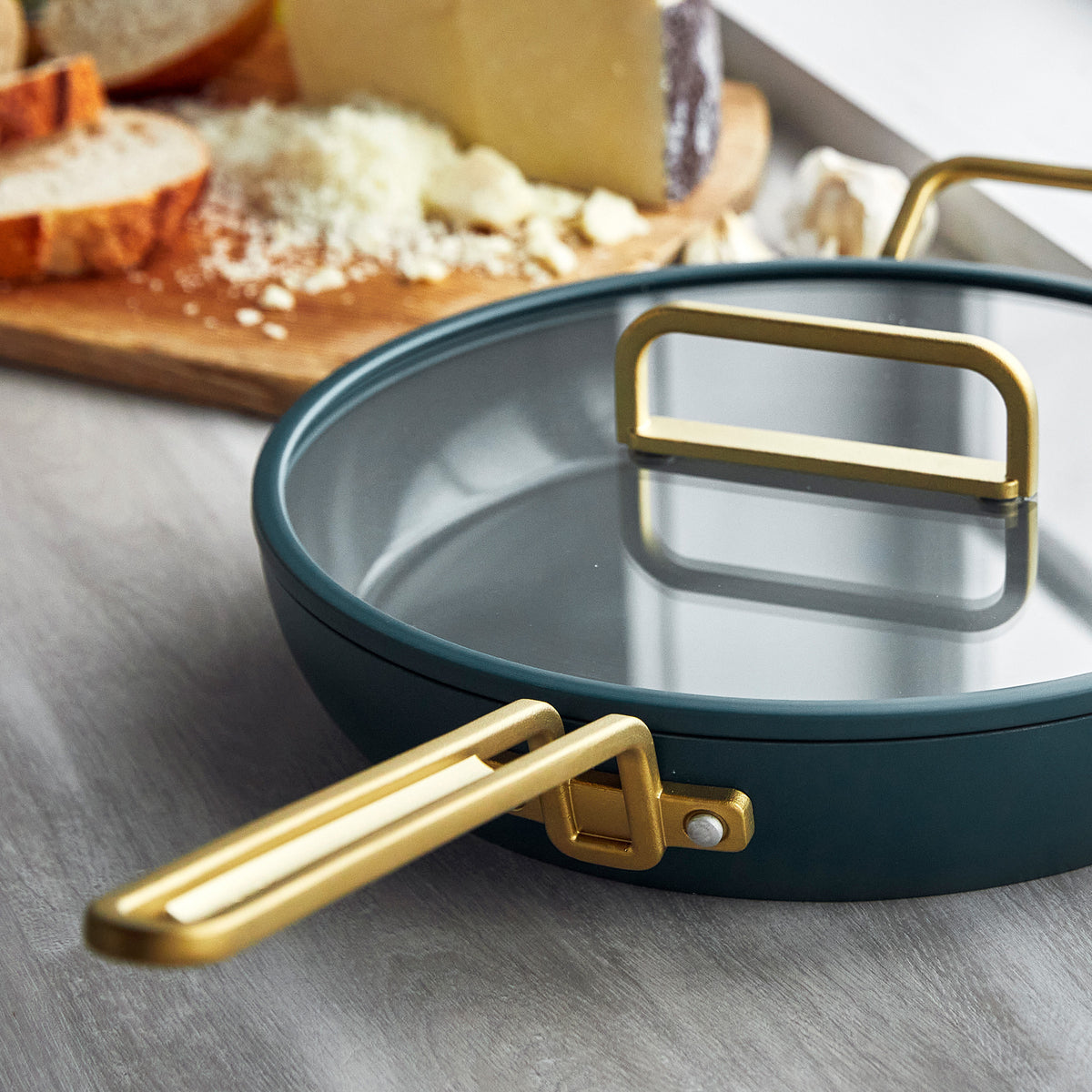 Stanley Tucci™ Ceramic Nonstick 12 Frypan with Lid | Venetian Teal - Image 7