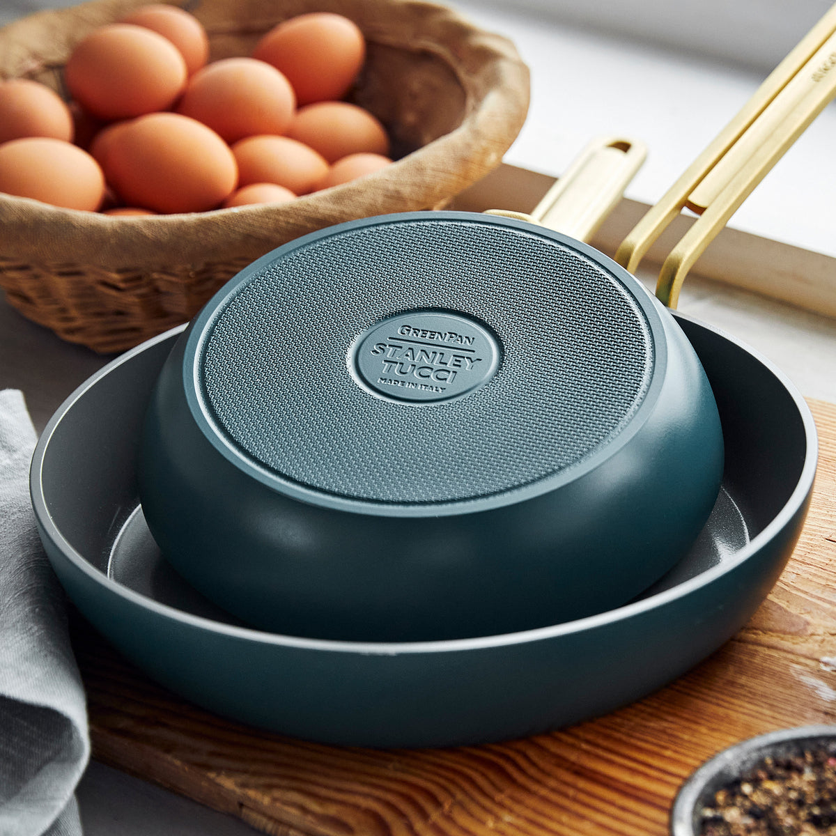 Stanley Tucci™ Ceramic Nonstick 11-Piece Cookware Set | Venetian Teal - Image 8