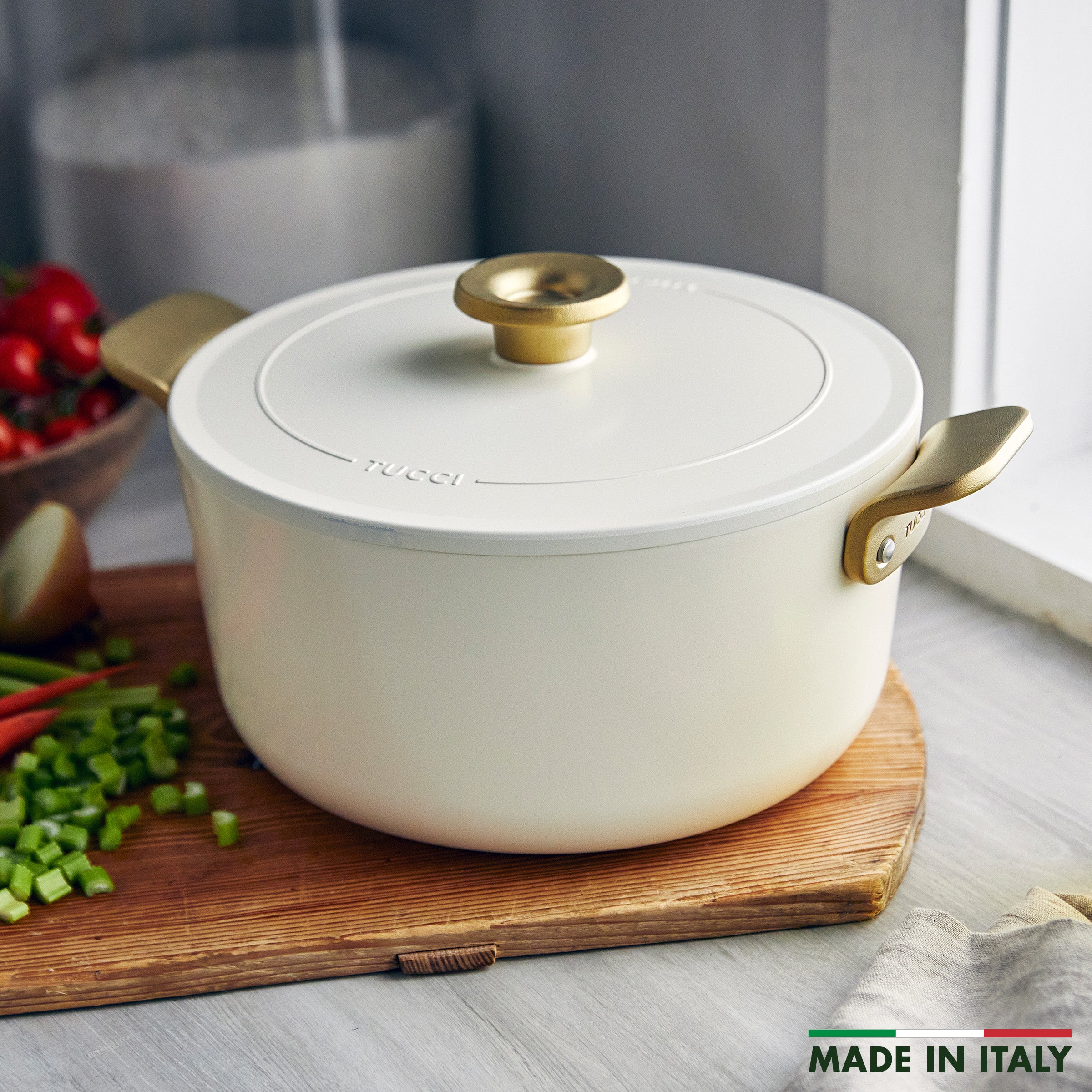 Stanley Tucci™ Ceramic Nonstick 6.5-Quart Dutch Oven | Carrara White - Image 3