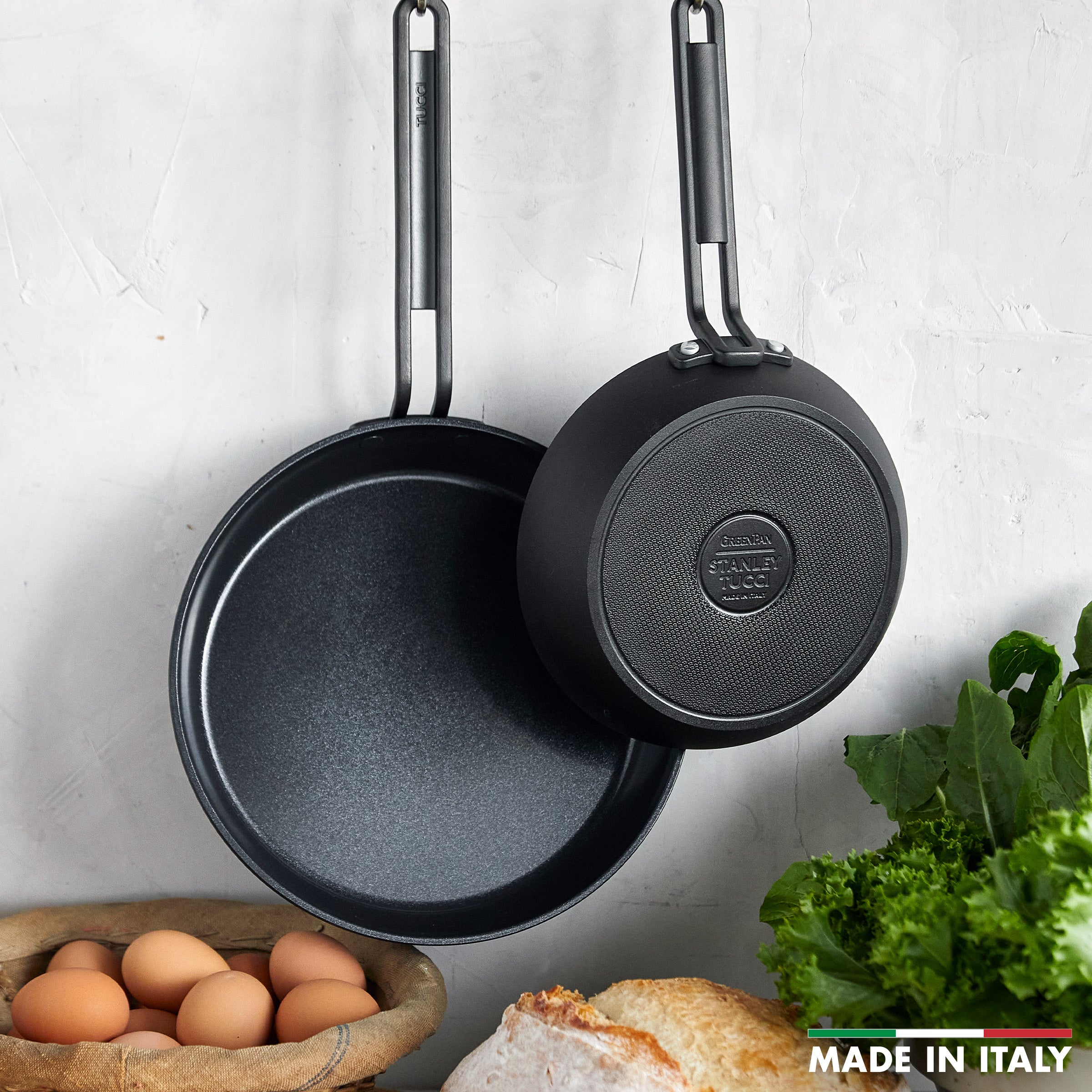 Stanley Tucci™ Ceramic Nonstick 8 and 10 Frypan Set | Milano Black - Image 3
