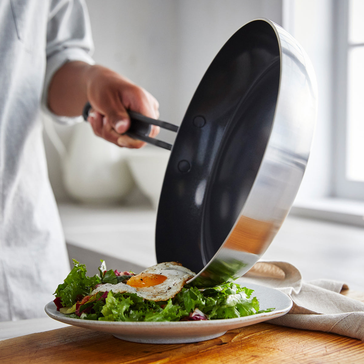 Stanley Tucci™ Stainless Steel Ceramic Nonstick 11-Piece Cookware Set | Black Handles - Image 9
