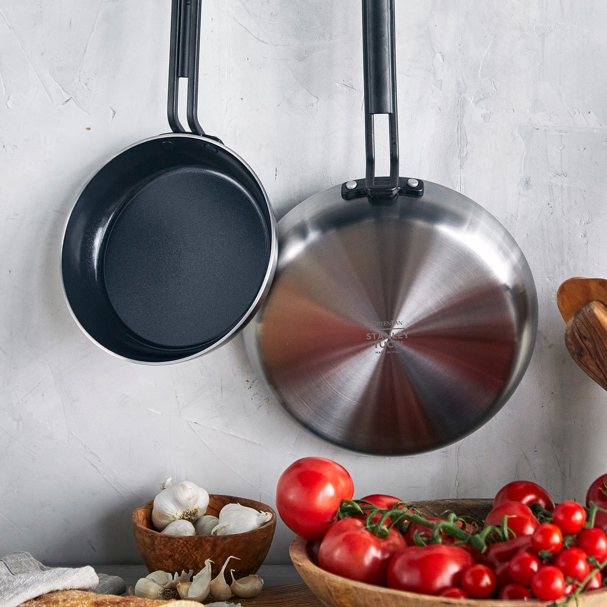 Stanley Tucci™ Stainless Steel Ceramic Nonstick 11-Piece Cookware Set | Black Handles - Image 10