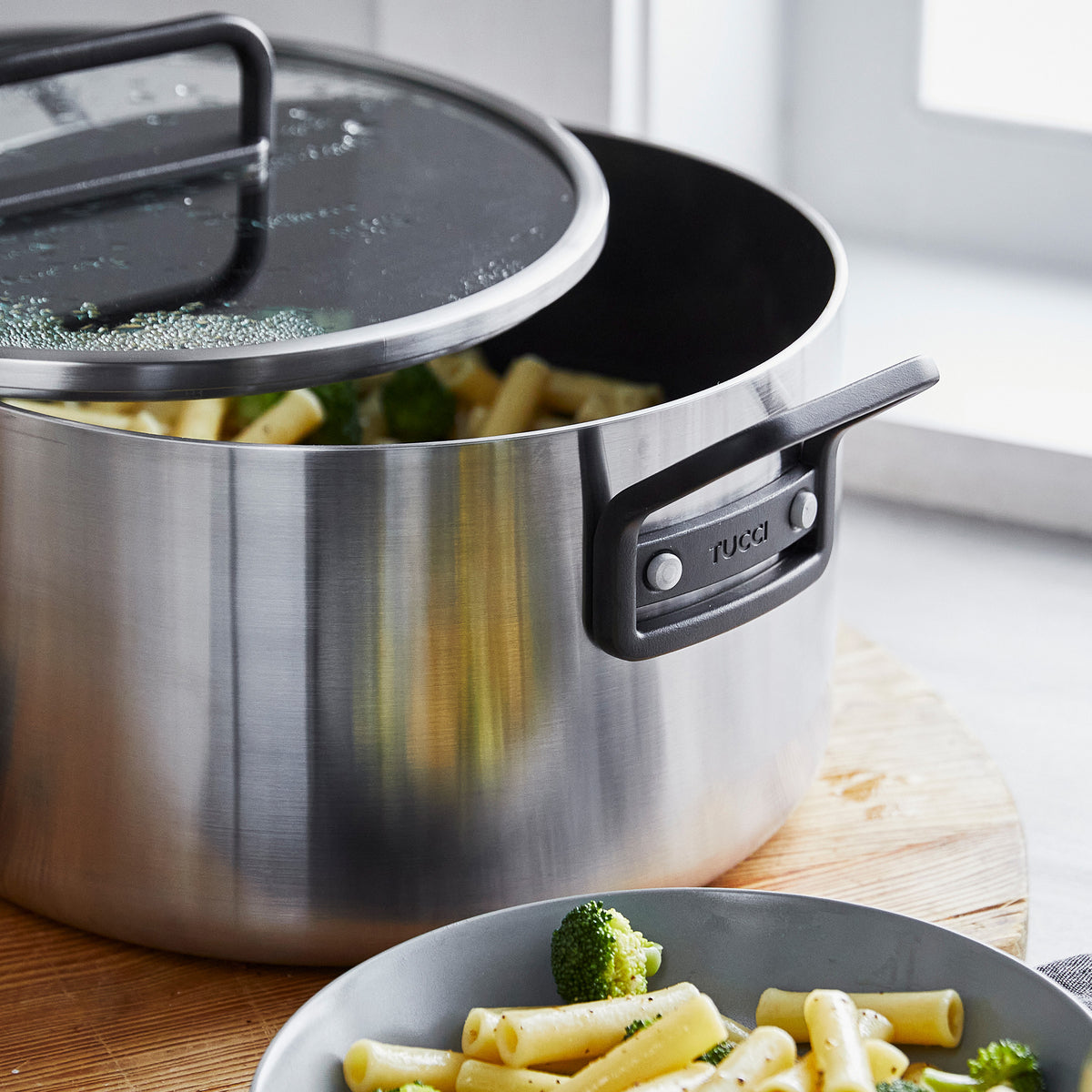 Stanley Tucci™ Stainless Steel Ceramic Nonstick 11-Piece Cookware Set | Black Handles - Image 13