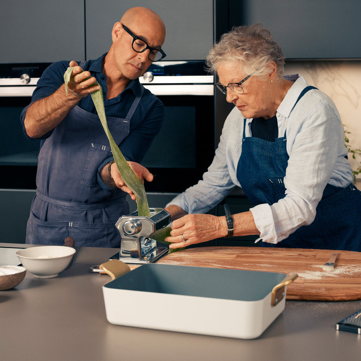 Stanley Tucci™ Ceramic Nonstick Lasagna Pan | Venetian Teal - Image 4
