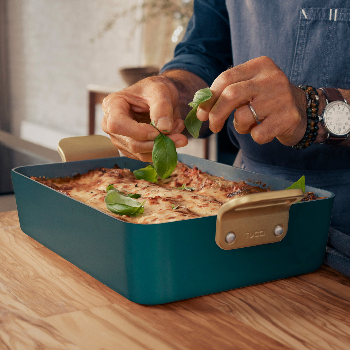 Stanley Tucci™ Ceramic Nonstick Lasagna Pan | Venetian Teal - Image 5