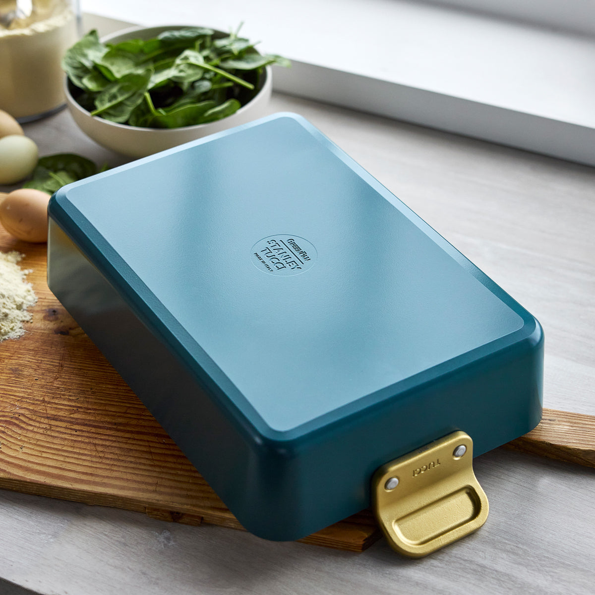 Stanley Tucci™ Ceramic Nonstick Lasagna Pan | Venetian Teal - Image 9