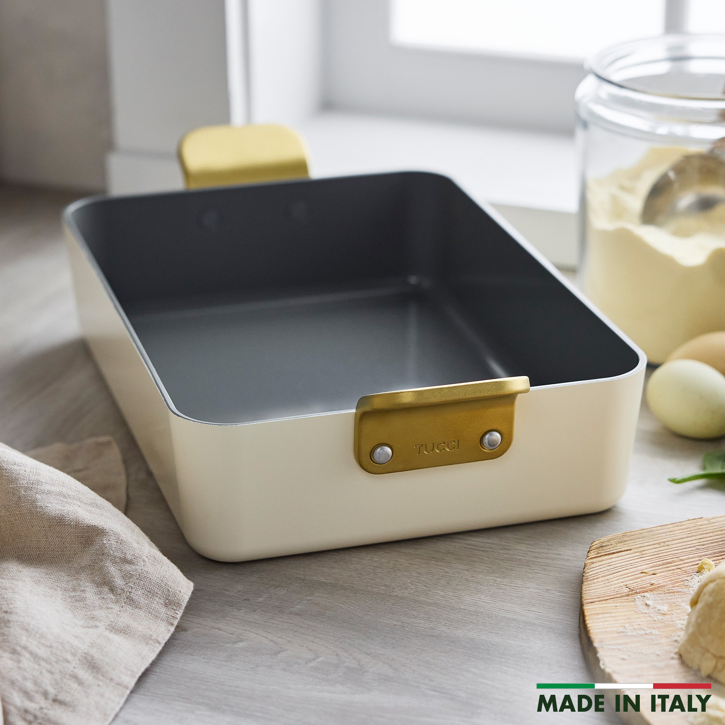 Stanley Tucci™ Ceramic Nonstick Lasagna Pan | Carrara White - Image 3