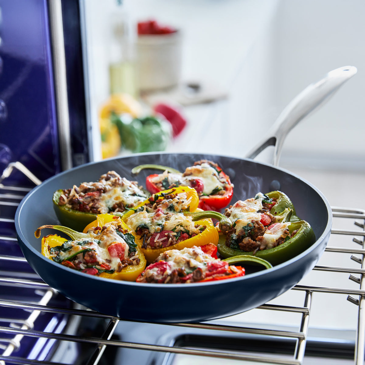 Valencia Pro Ceramic Nonstick 8. 9.5. and 11 Frypan Set | Twilight - Image 5