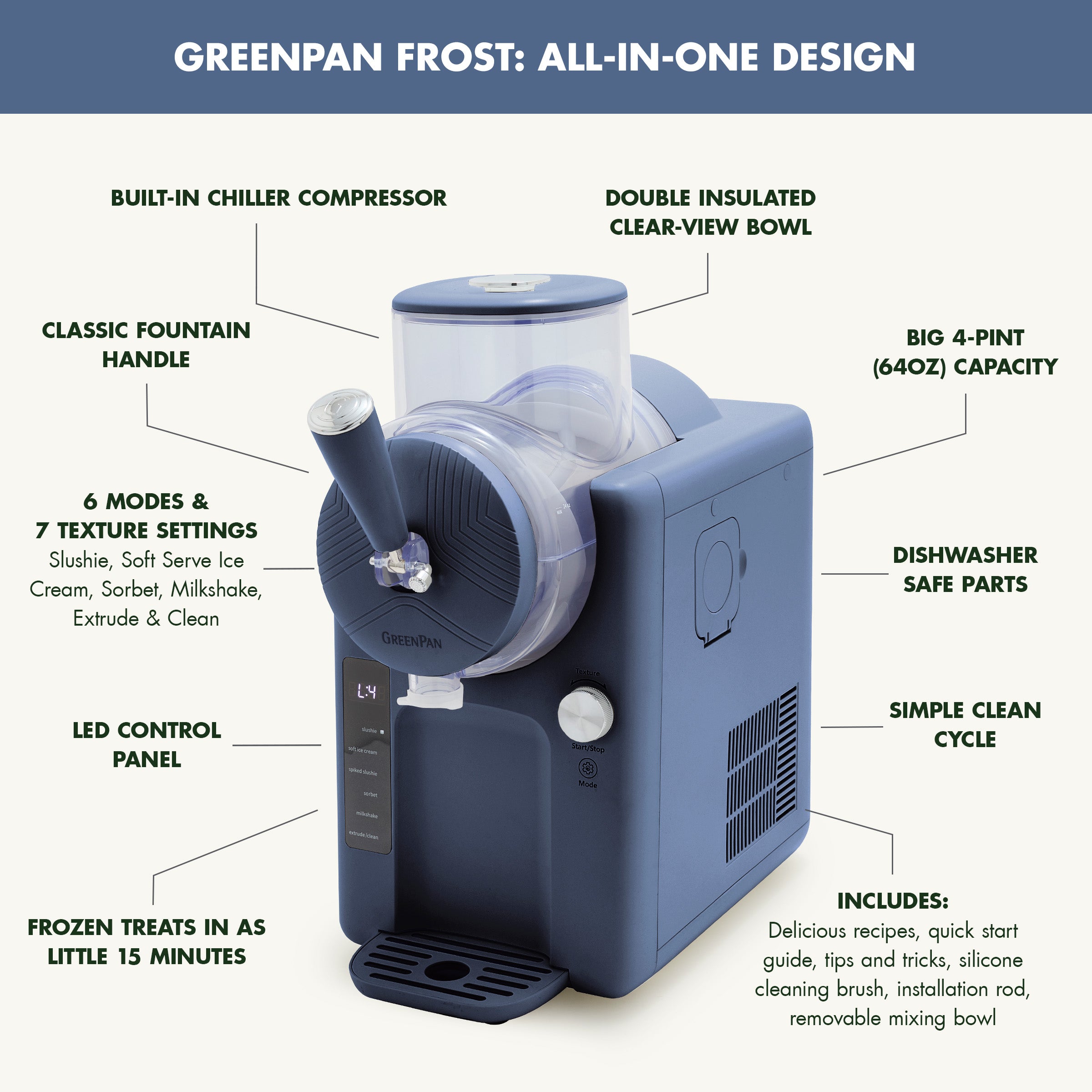 Frost Classic 15-in-1 Ice Cream & Frozen Drink Maker | Berry - Image 4