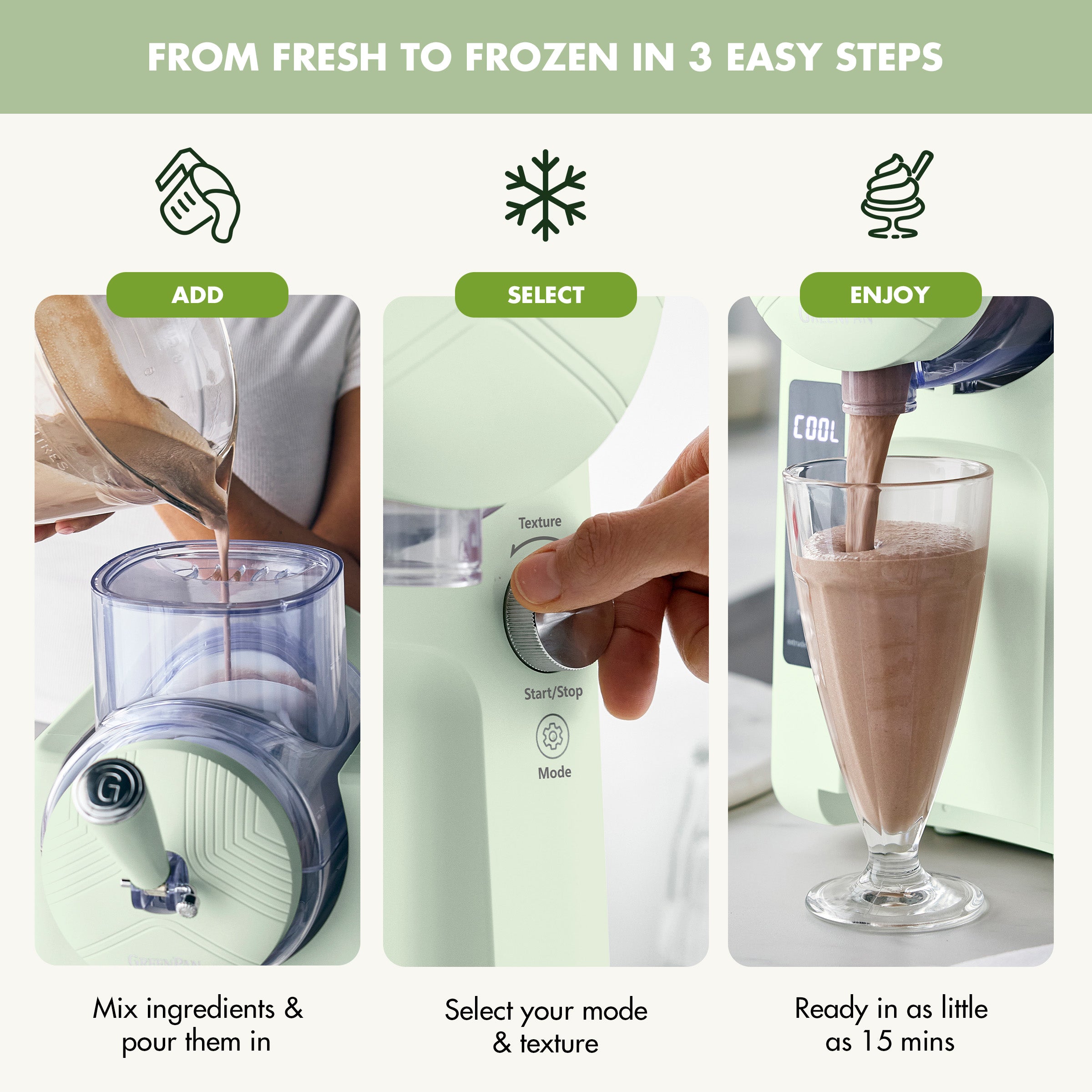 Frost Classic 15-in-1 Ice Cream & Frozen Drink Maker | Pistachio - Image 5