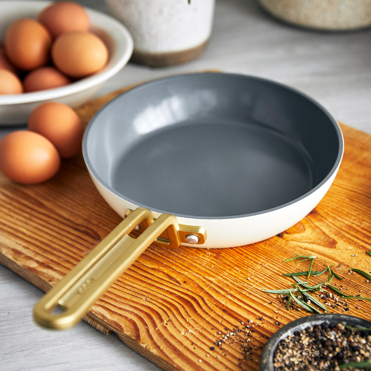 Stanley Tucci™ Ceramic Nonstick 3-Piece Mini Set | Carrara White - Image 7