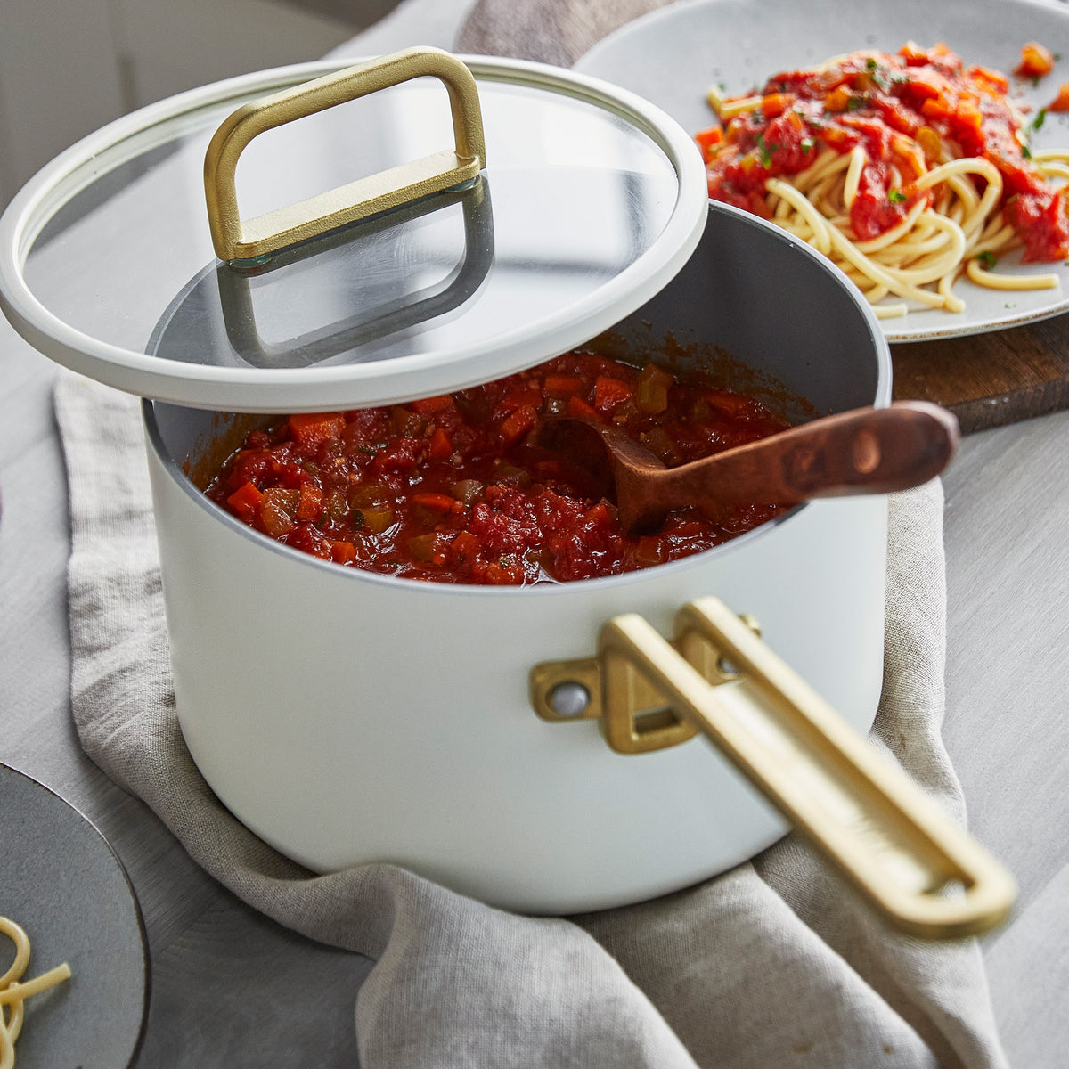 Stanley Tucci™ Ceramic Nonstick 4-Piece Chef Set | Carrara White - Image 8