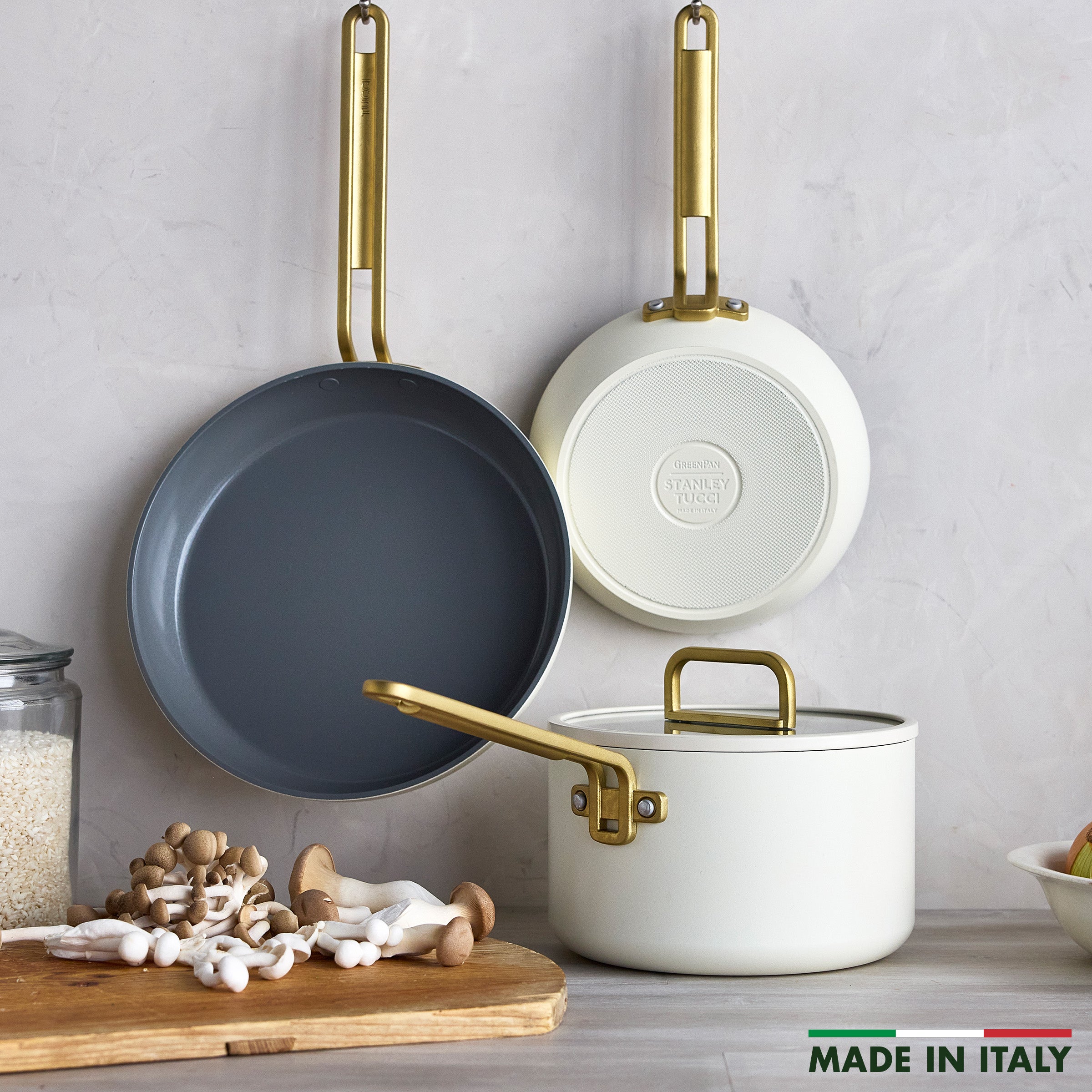 Stanley Tucci™ Ceramic Nonstick 4-Piece Chef Set | Carrara White - Image 3