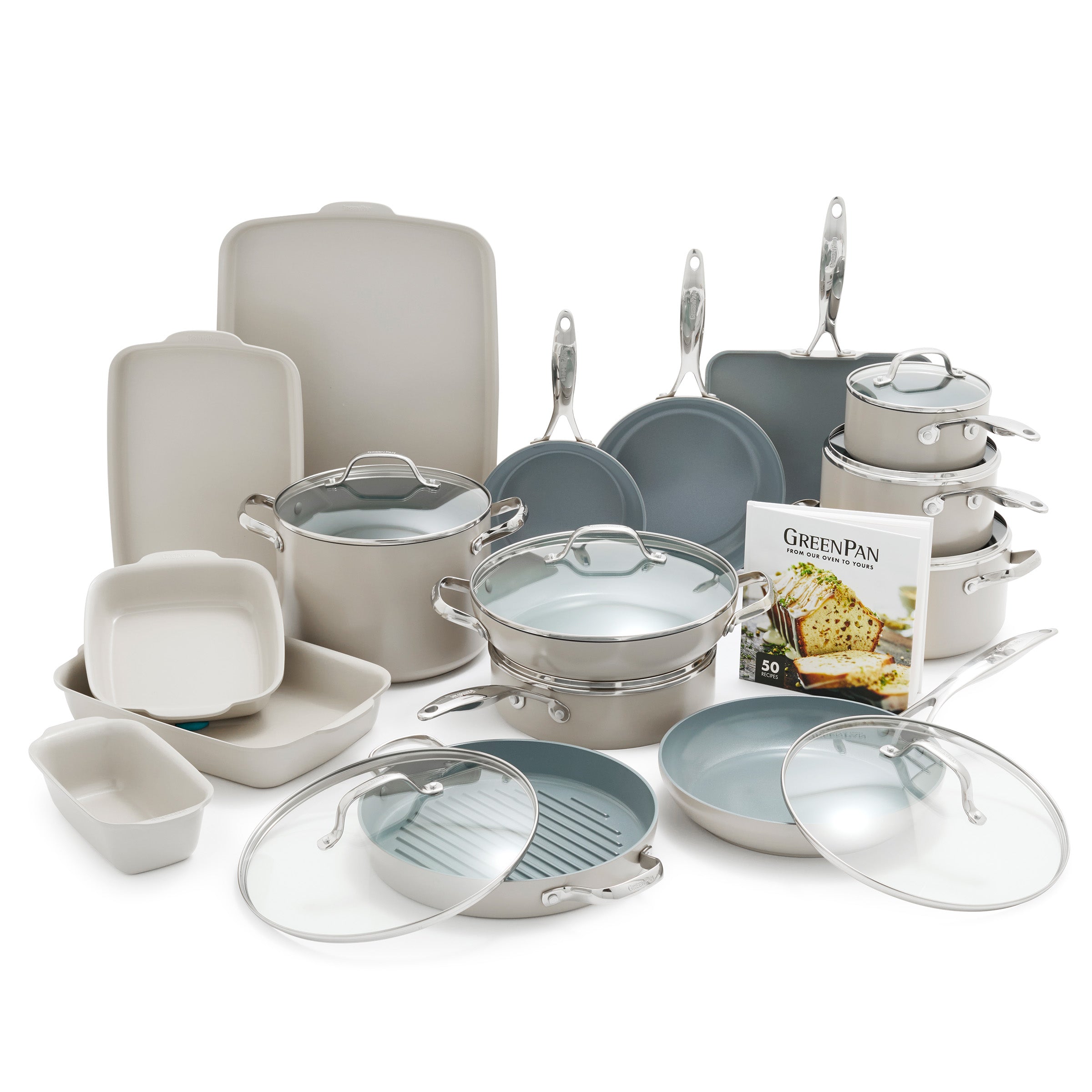 Valencia Pro and Premiere Ovenware 24-Piece Set | Taupe