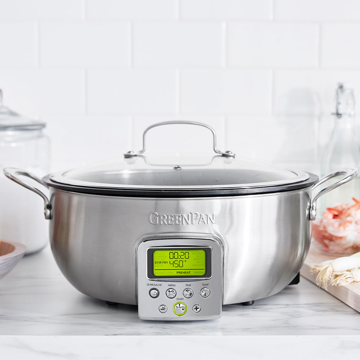 Multifunction Deep Electric Skillet | Premiere Stainless Steel - Image 2