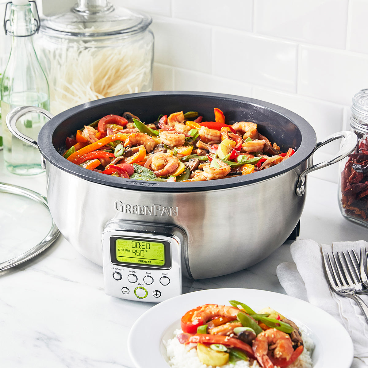 Multifunction Deep Electric Skillet | Premiere Stainless Steel - Image 5
