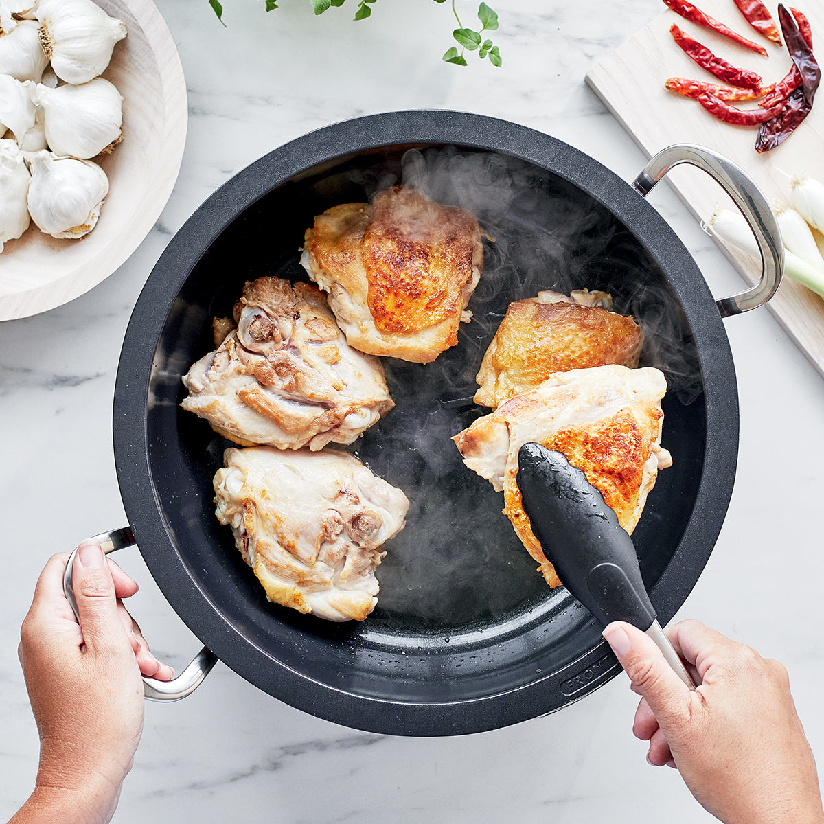 Multifunction Deep Electric Skillet | Premiere Stainless Steel - Image 8