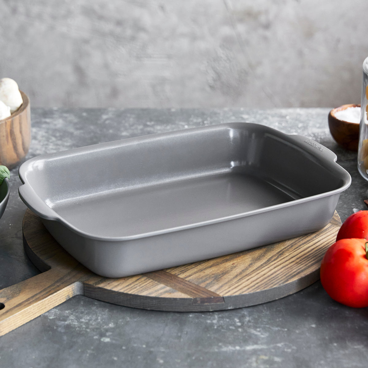 Premiere Ovenware Ceramic Nonstick 2-Piece Cake Pan Set | Gray - Image 2