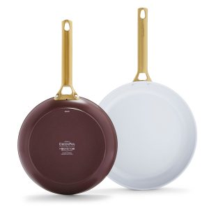 Reserve Ceramic Nonstick 10 and 12 Frypan Set | Burgundy